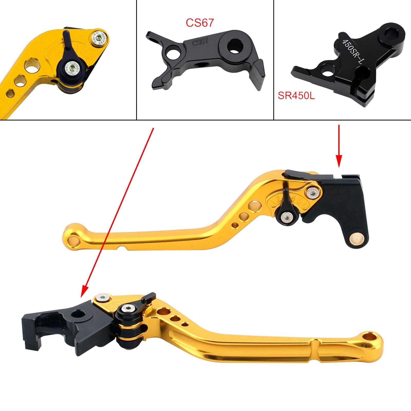 Levier de frein et d'embrayage long compatible avec VOGE DS900X 900DSX 2024-2026