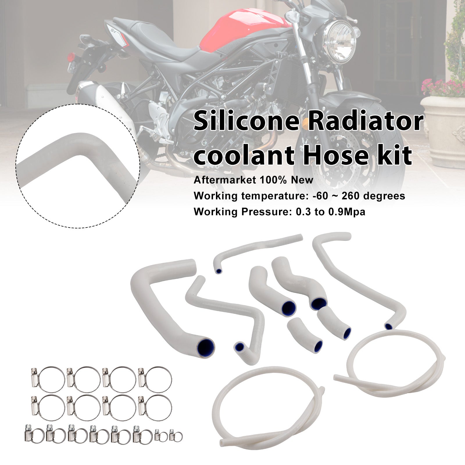 Durite de refroidissement en silicone pour radiateur Suzuki SV 650 (2016-2025)
