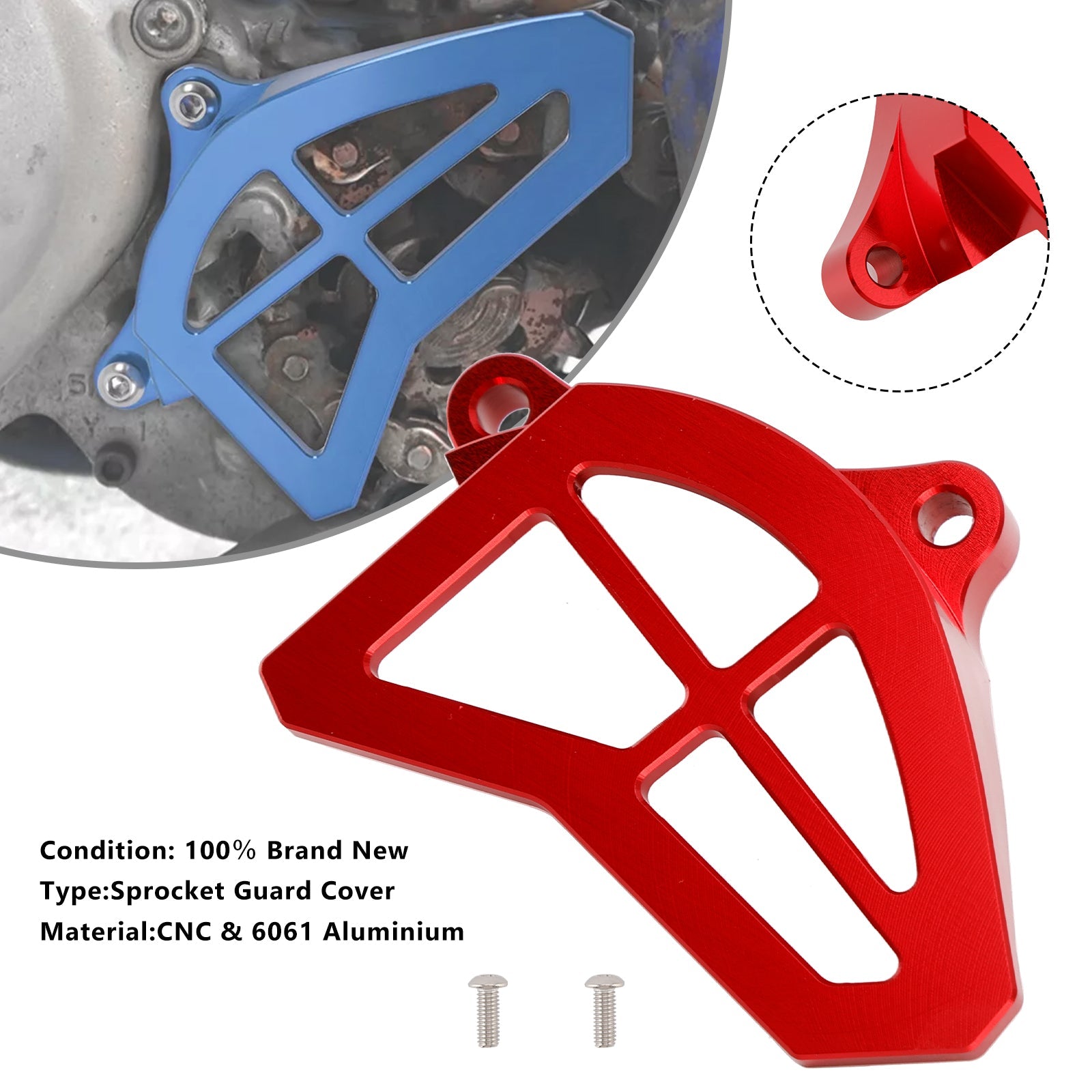 Aluminiowa ochrona i ochrona łańcucha dla Yamaha YZ125 1993-2004