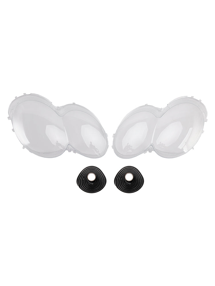 Set di 2 copri fari anteriori e posteriori per Benz W230/R230 SL500 SL600 (2003-2008) con colla