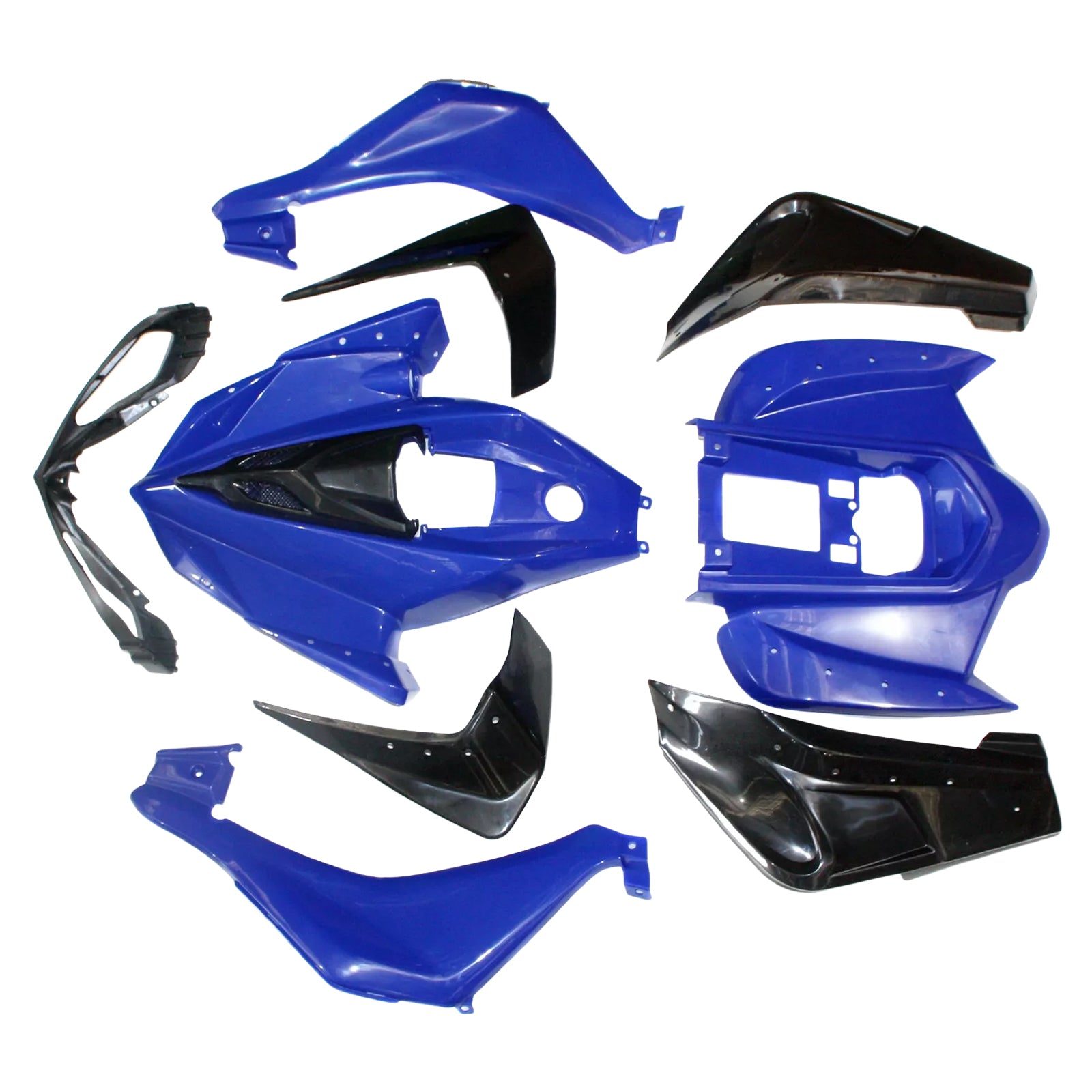 Kit de carénage et de garde-boue en plastique pour quad tout-terrain Mars Sport 110cc 125cc ATV Bleu