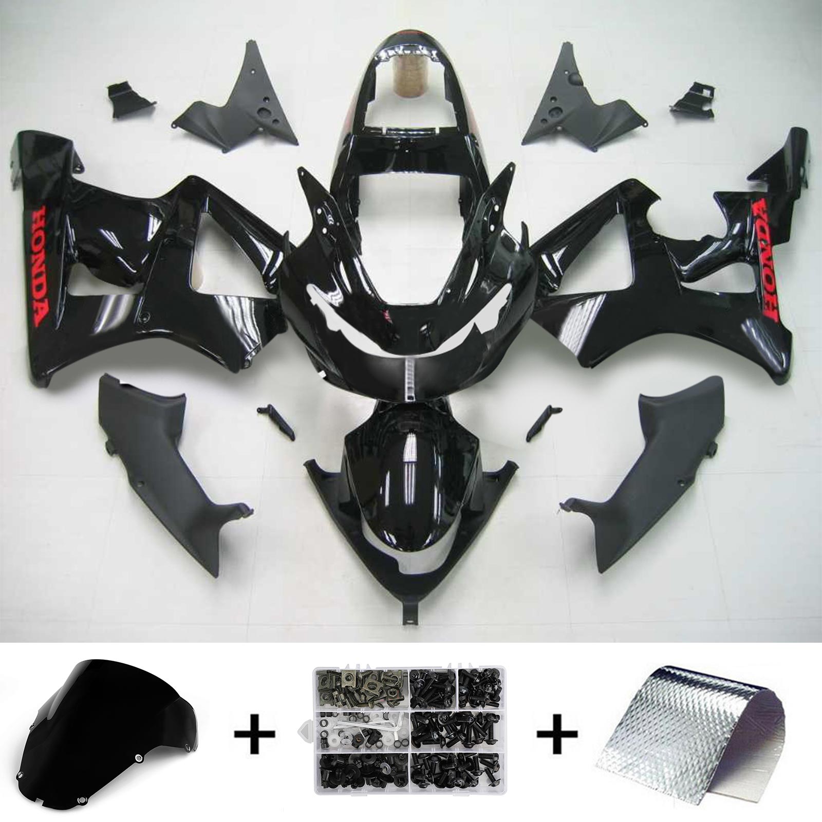 2000-2001 Honda CBR929RR Kit de carenado de carrocería de inyección de plástico ABS