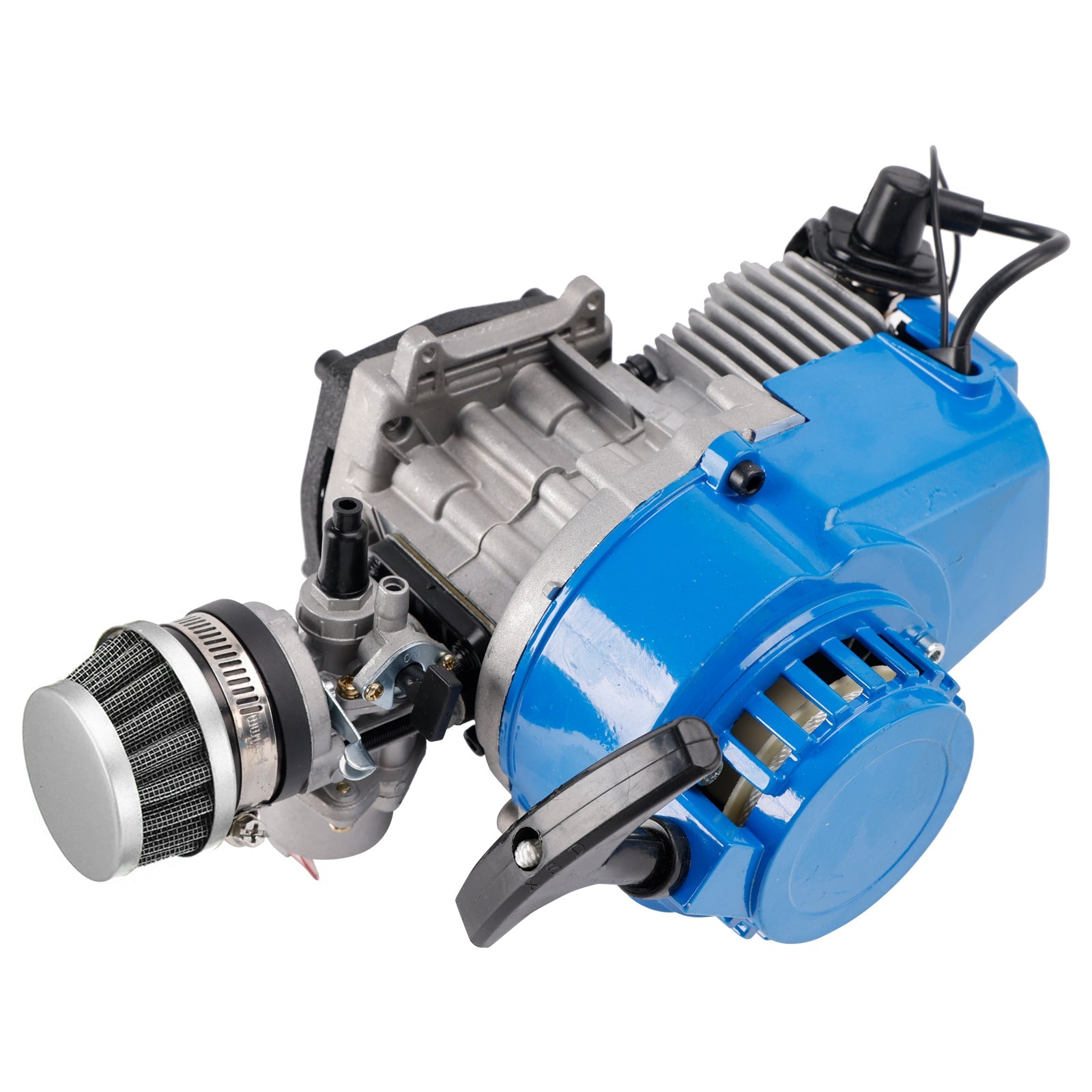 Moteur complet 49cc pour mini moto, pocket ATV, quad, buggy, dirt bike, bleu