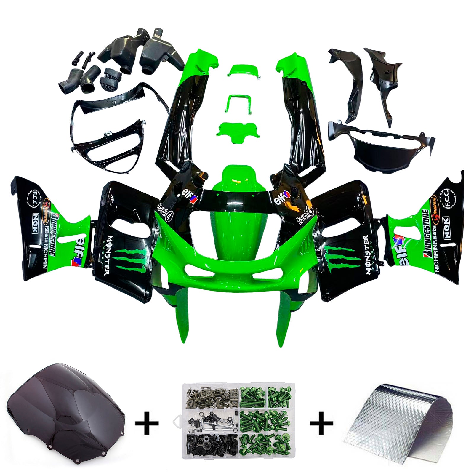 ABS plastični komplet za kawasaki ZZR400 1993-2007 ZZR600 1998-2003