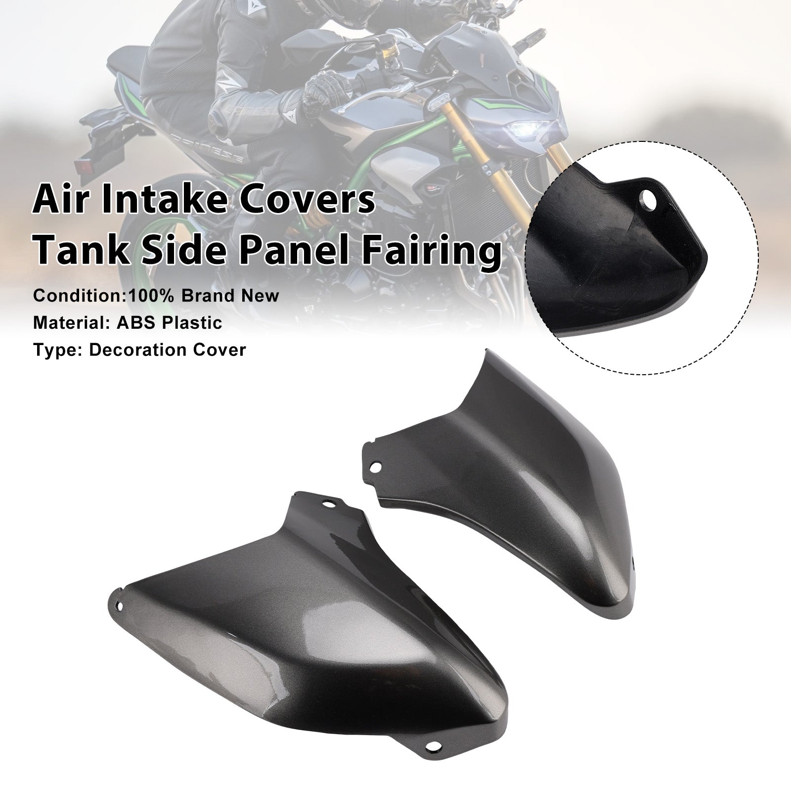 Caches d'admission d'air, carénage latéral du réservoir pour Kawasaki Z900 2025-2026