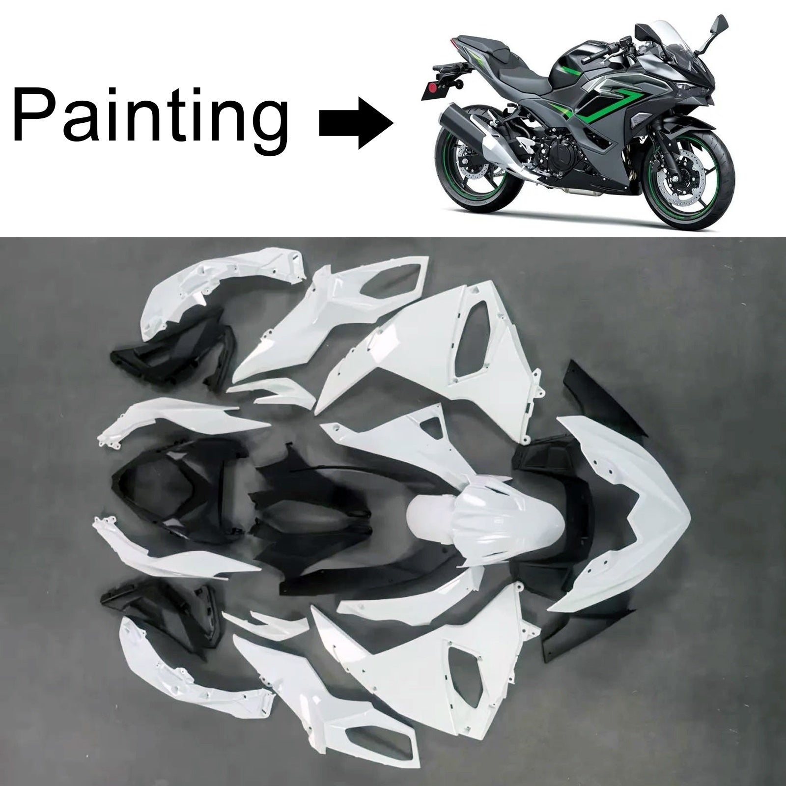 Kit de carénage en plastique ABS pour Kawasaki Ninja 500 2024-2026