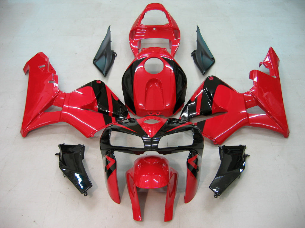 Kit de carénage en plastique ABS moulé par injection rouge pour Honda CBR600RR F5 2005-2006