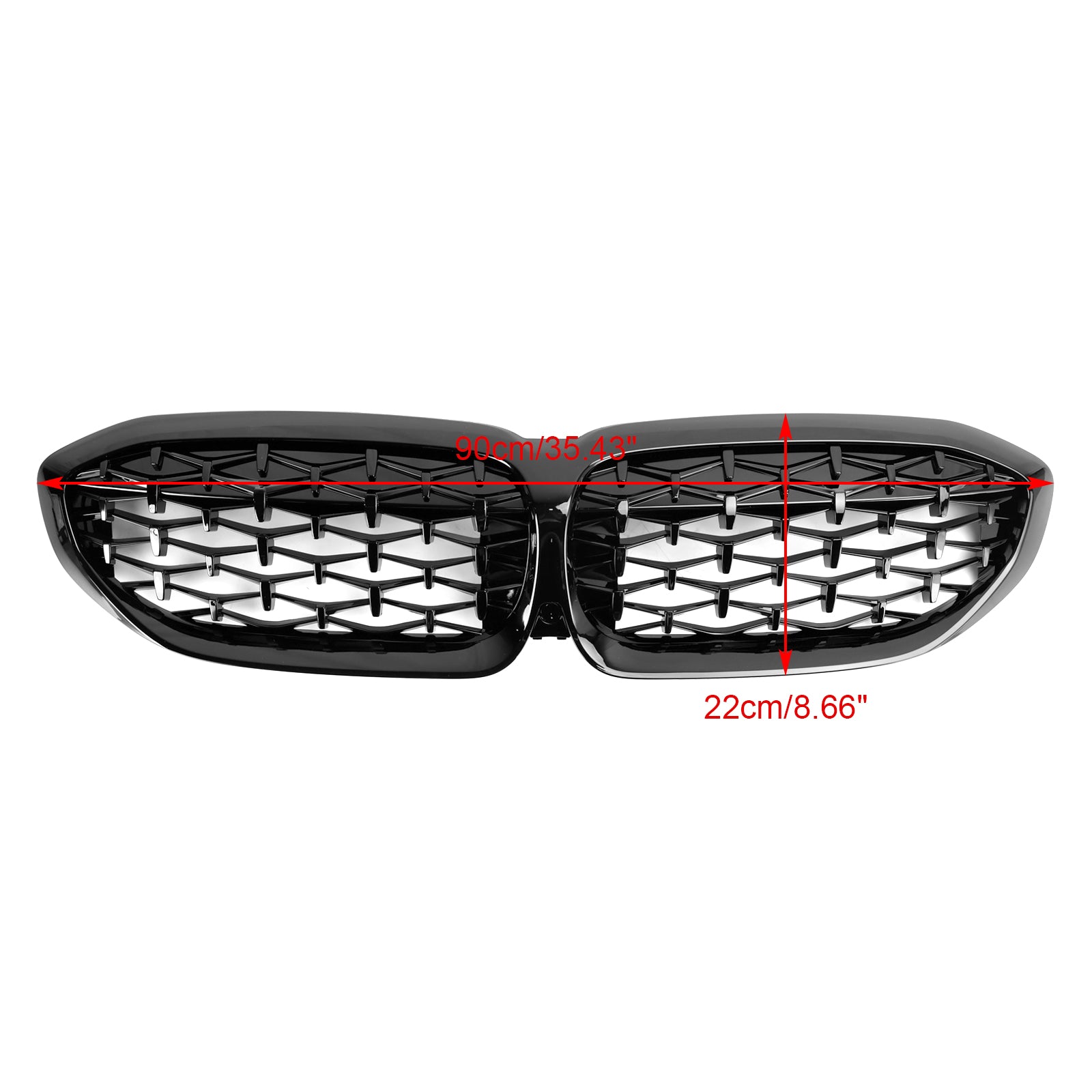 Diamond Black Kidney Grille Grill 51138072085 Pour BMW 3 Series G20 2019-2022