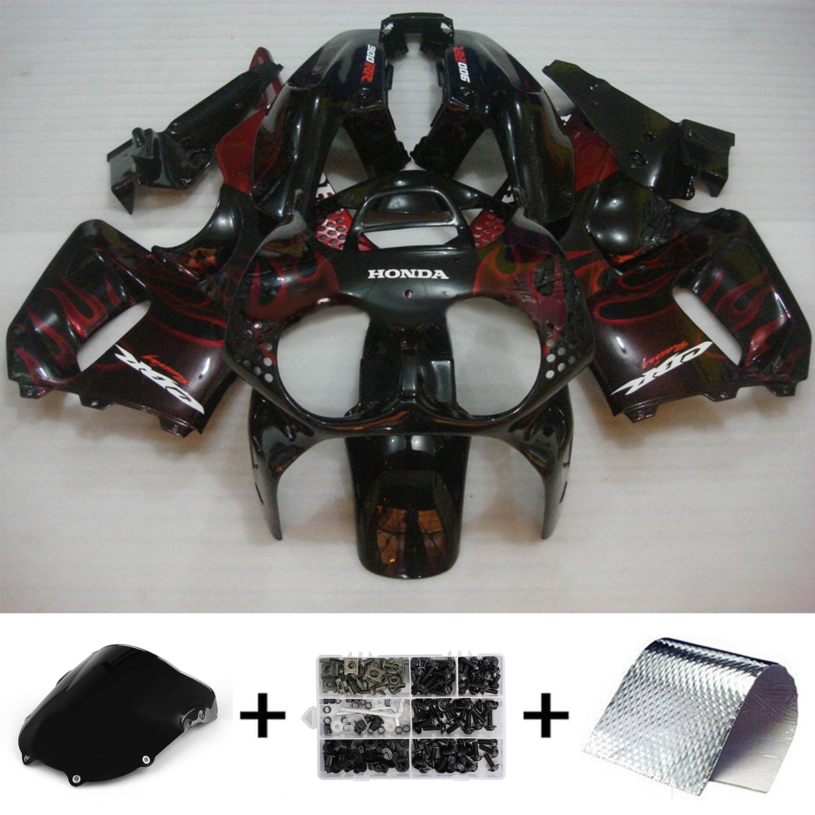 1992-1993 Honda CBR900RR 893 Kit de carénage injection de carrosserie en plastique Abs