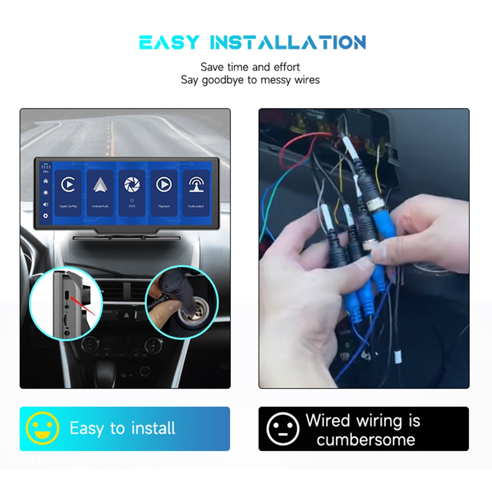 Monitor de formato NTSC DVR con pantalla inteligente de 10,26 pulgadas para autobús y camión RV + cámara de visión trasera