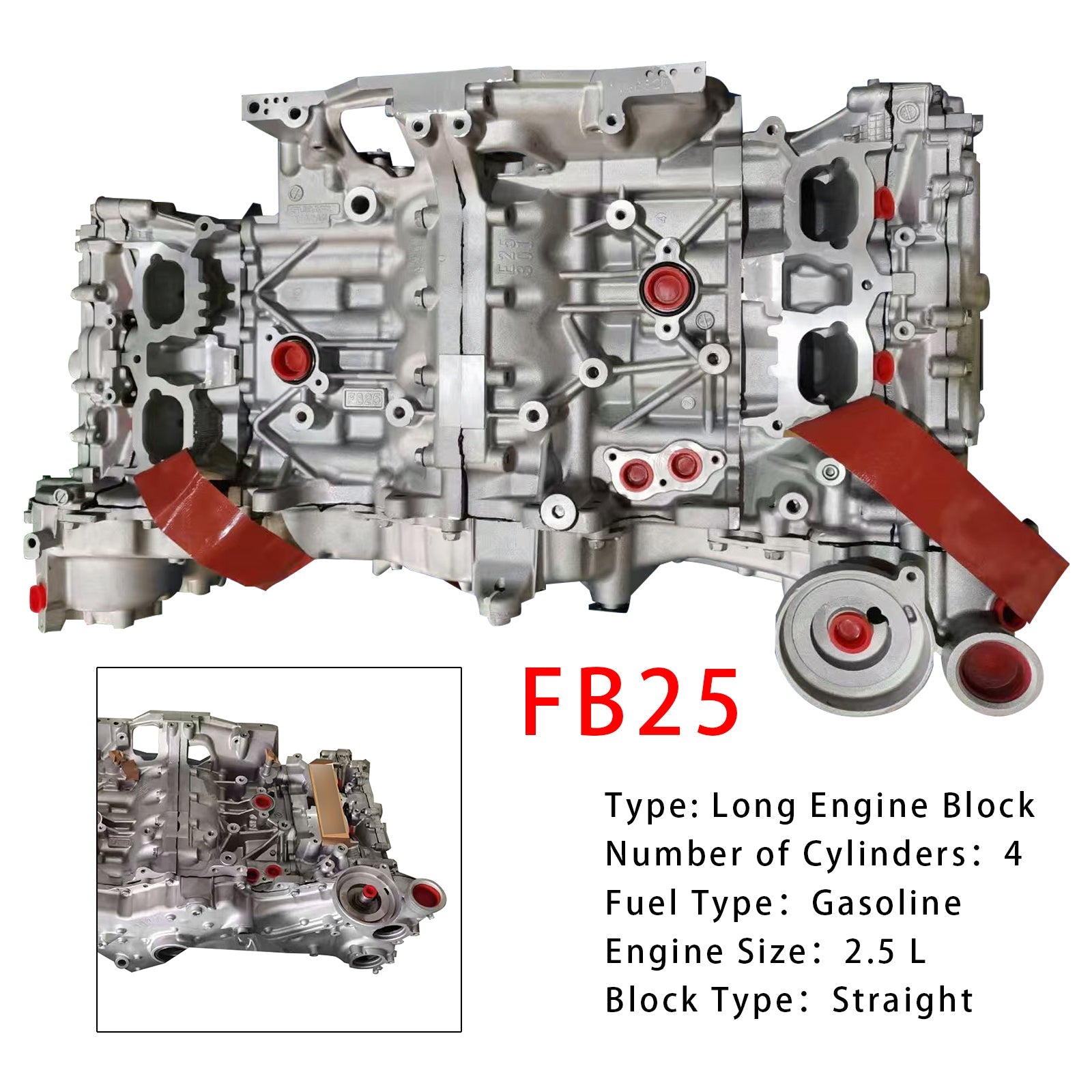 Bloque motor FB25 largo para Subaru Forester 2.5L (2017)
