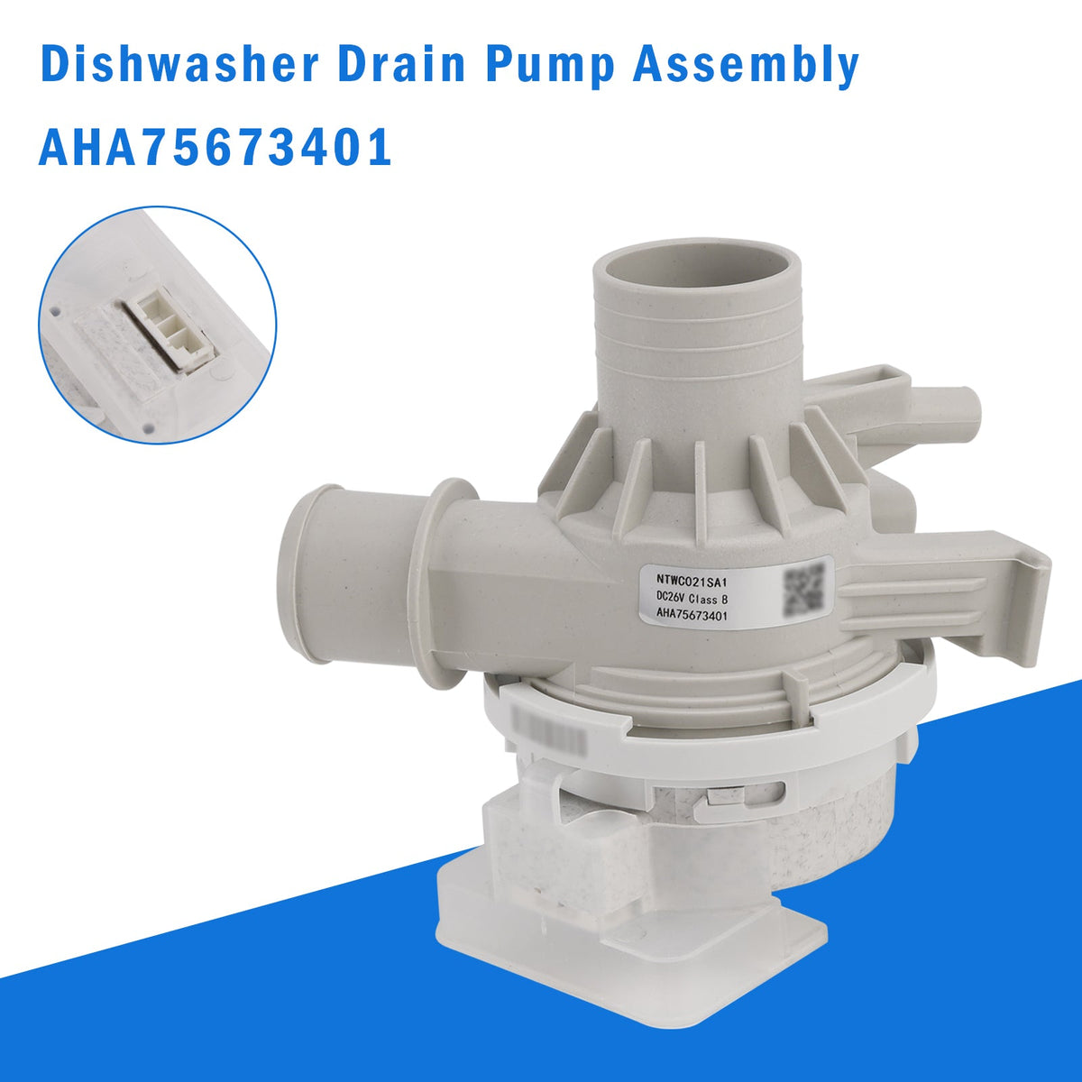 AHA75673401 Ablaufpumpenbaugruppe für Geschirrspüler, passend für LG DC26V WT7100CW/00-Motoren