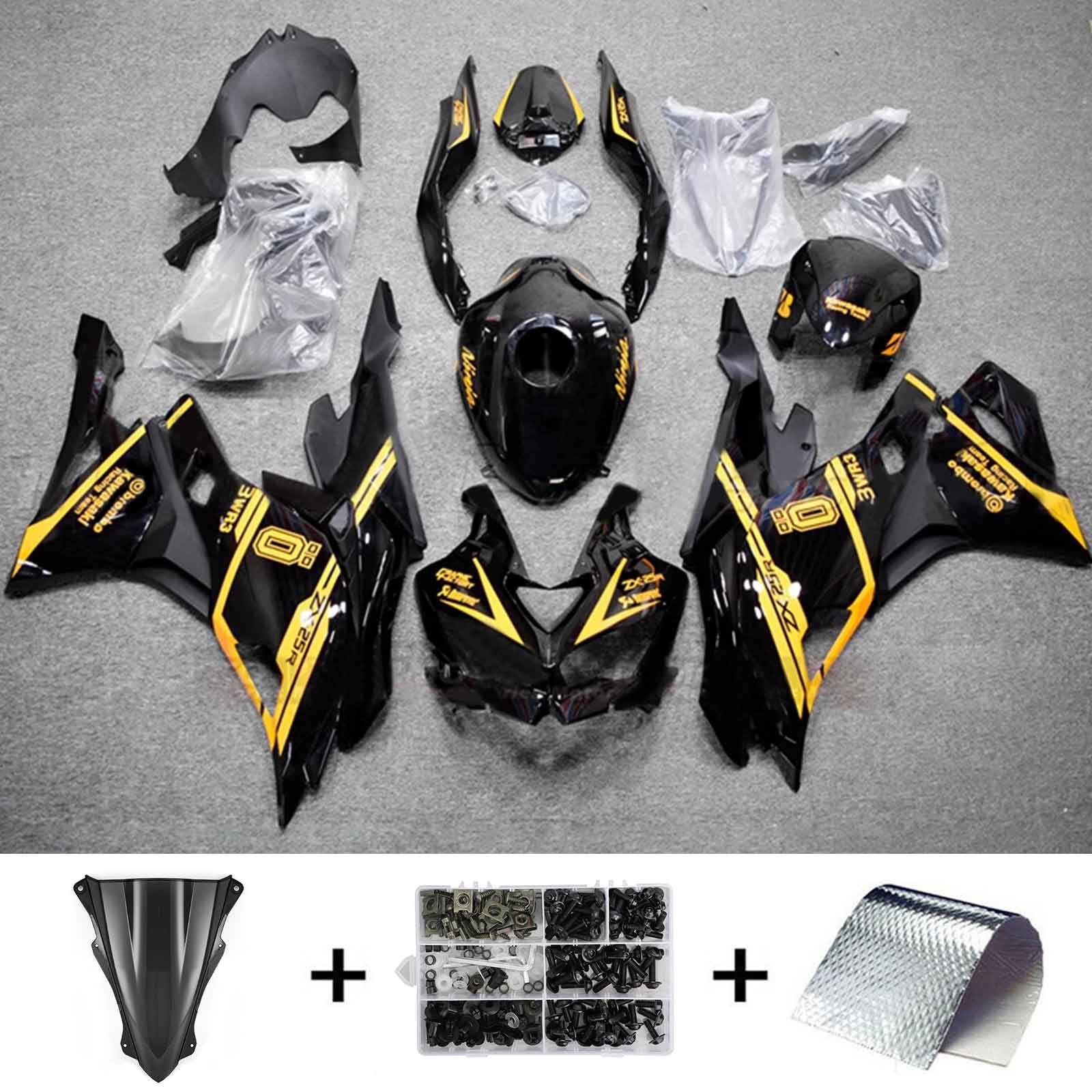 Kit de carénage d'injection Kawasaki Ninja ZX-25R ZX-4R ZX-4RR 2019-2024