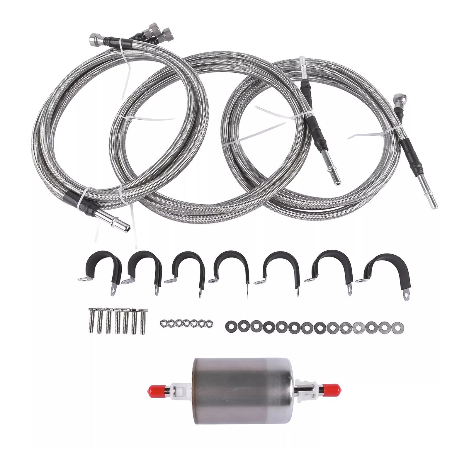 Kit de conduites de carburant tressées en acier inoxydable pour GMC Sierra 3500 2001-2003 819-840 Quick Fix