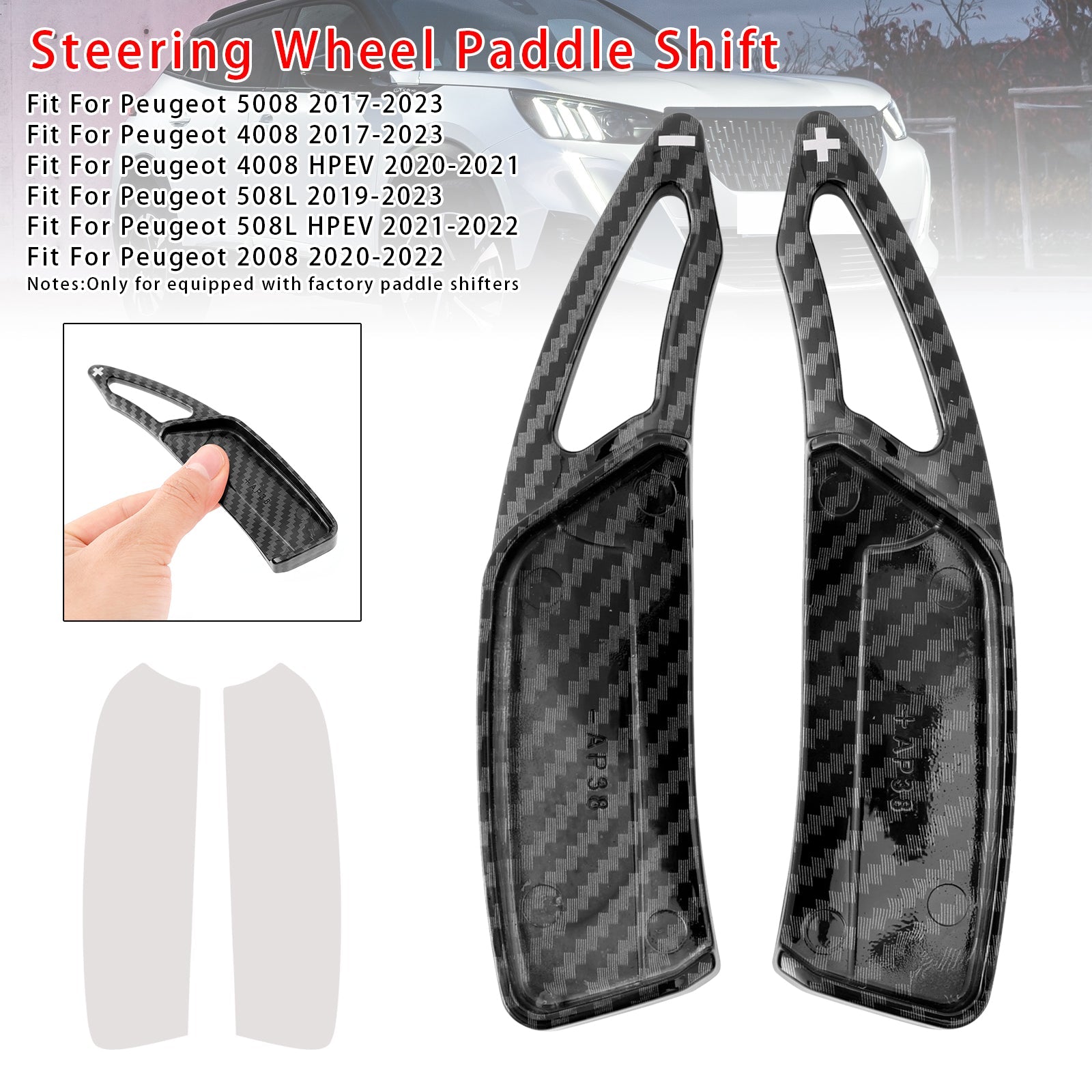 Extensión de paletas de cambio de velocidad de conducción para Peugeot 2017-2023