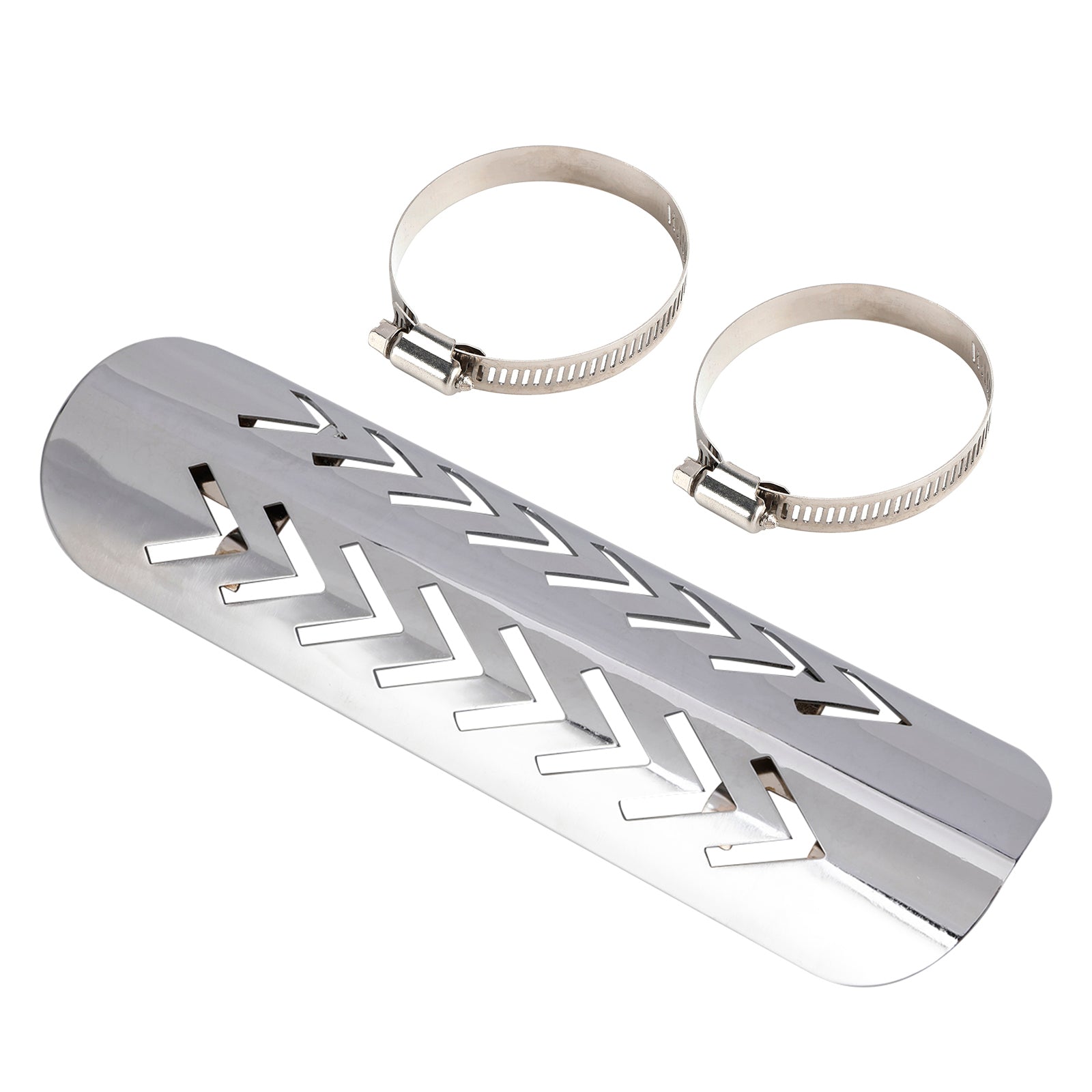 Copertura deflettore calore per marmitta&Scarico in acciaio cromato per moto e scooter, nero