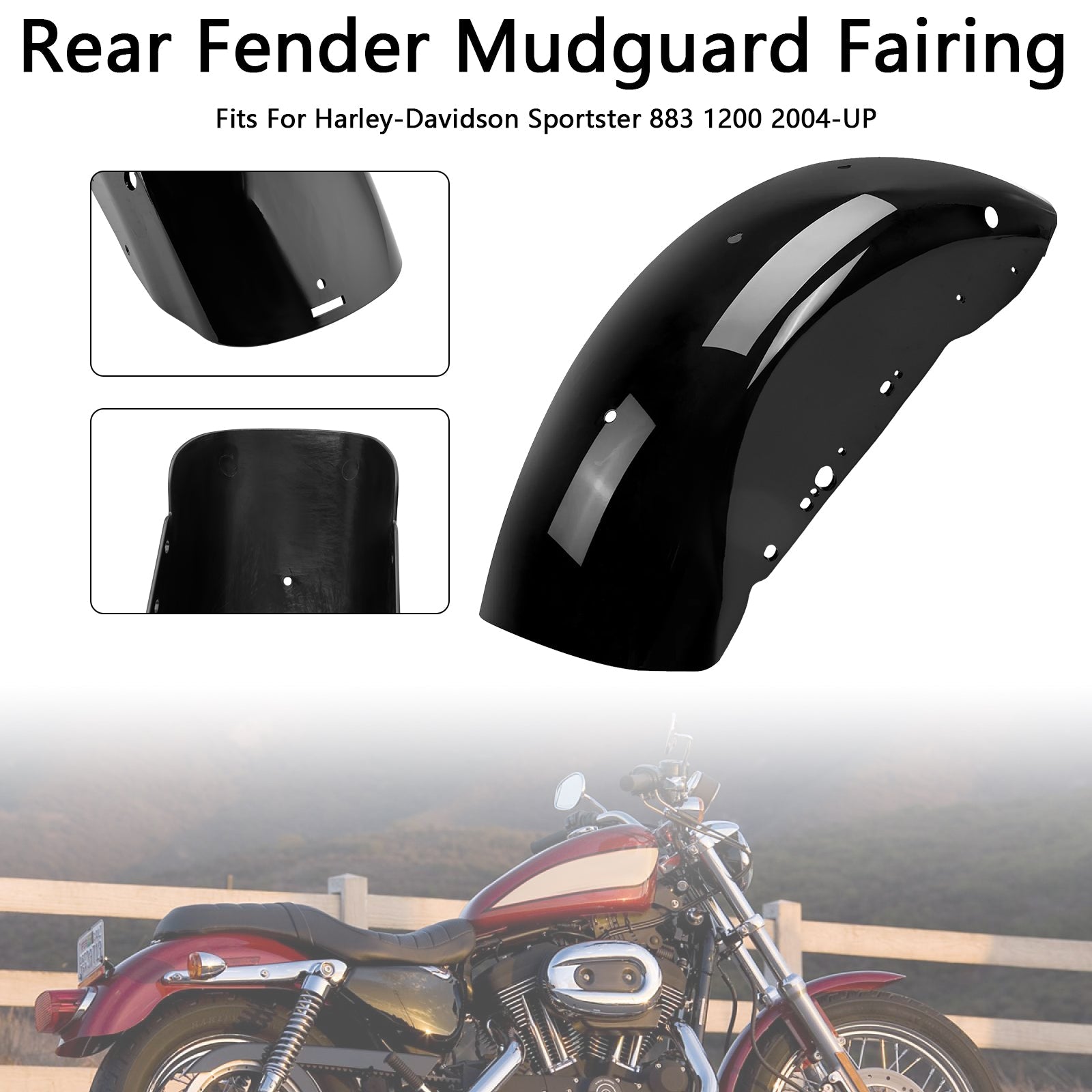 Carénage de garde-boue arrière Sportster 883 1200 2004-UP
