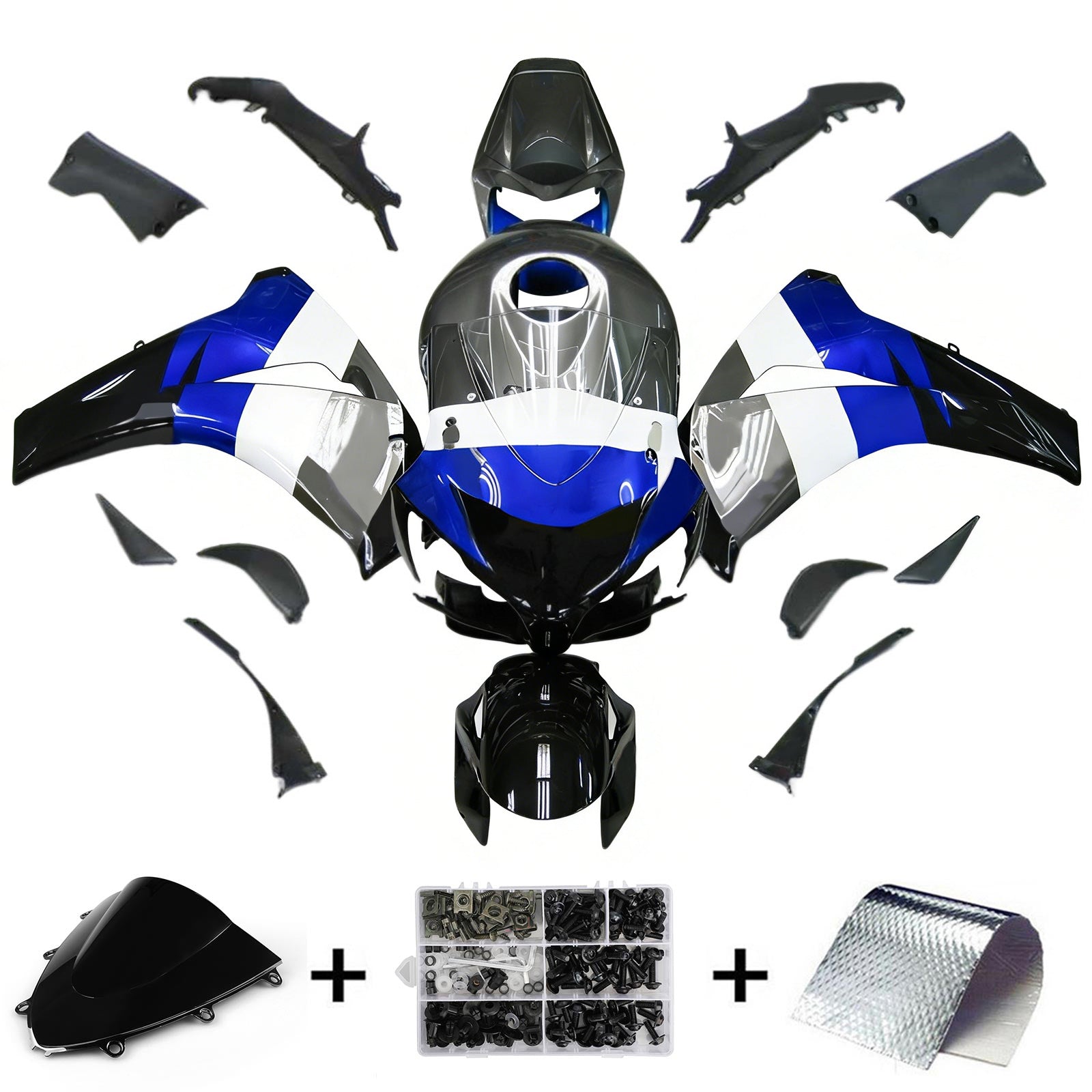 Kit de carénage injecté en plastique ABS pour Honda CBR1000RR 2008-2011