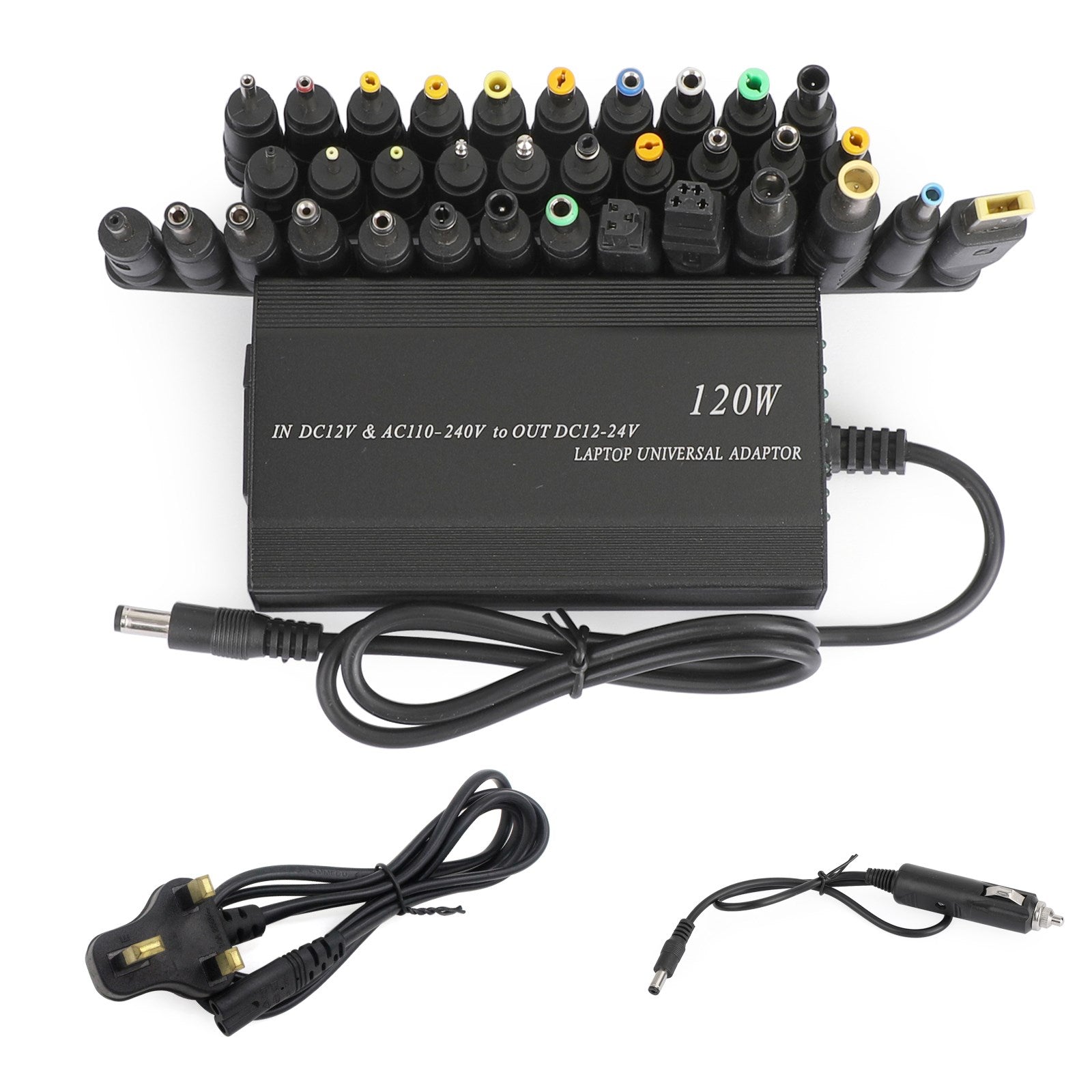 120W avtomobilski dom 34 Nasveti Power Adaptart za prenosni računalnik Universal Universal