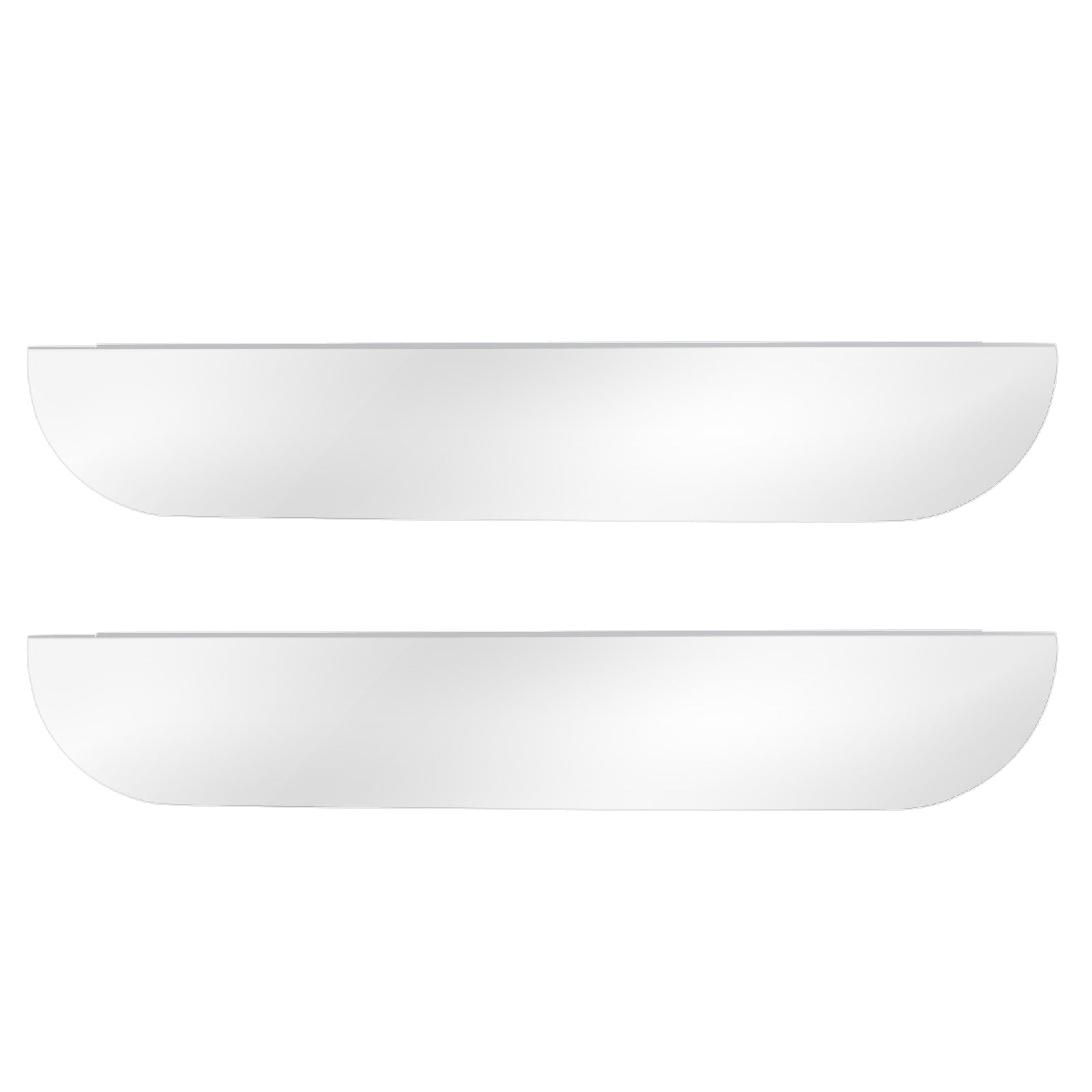 Paire de garnitures de fenêtre biseautées de 5 pouces en acier inoxydable pour Peterbilt 379/386/389 (2005-2024).
