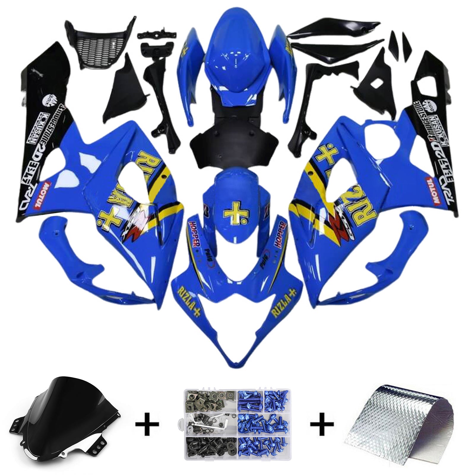 Amotopart Suzuki GSXR1000 2005-2006 K5 Kit carenatura carrozzeria in plastica ABS