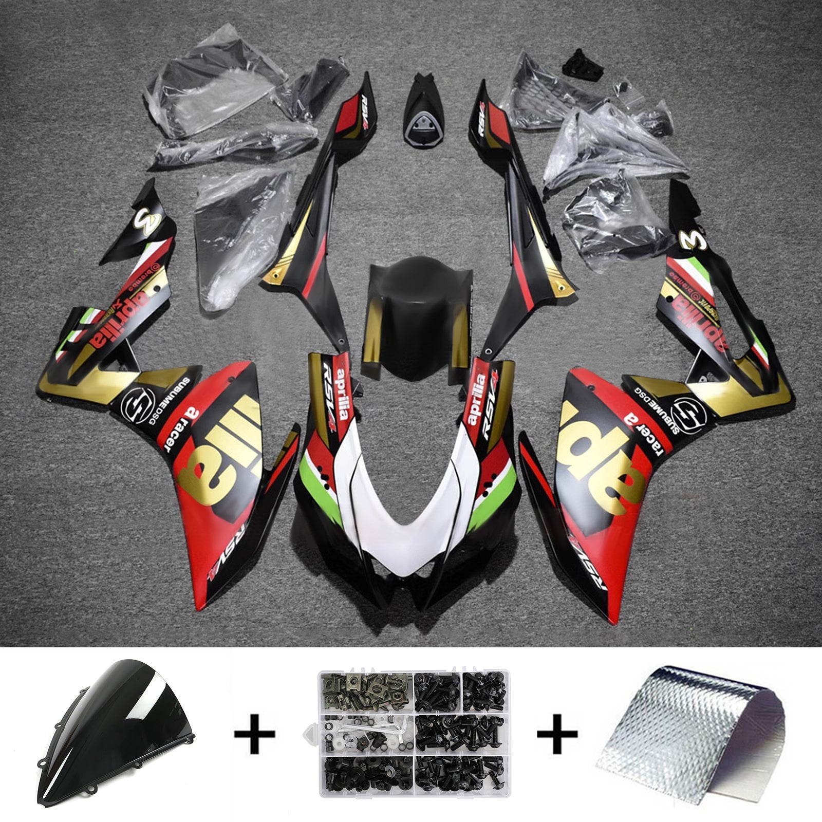 Kit de carénage d'injection Aprilia RSV4 1000 2016-2020 Carrosserie Plastique