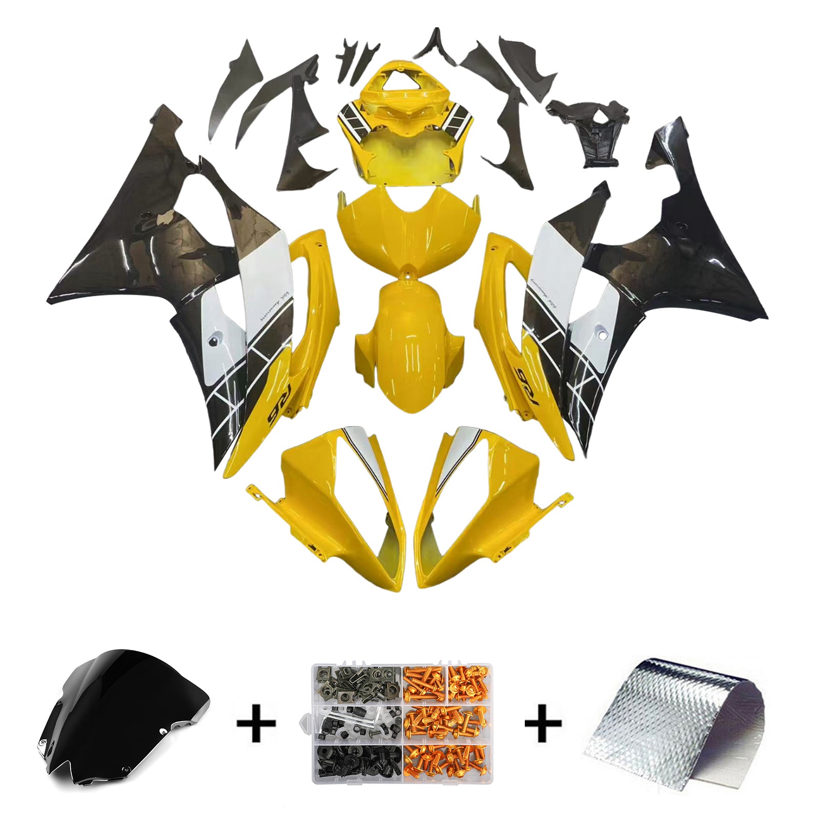 ABS Plastic Kairing Kit voor Yamaha YZF 600 R6 2008-2016