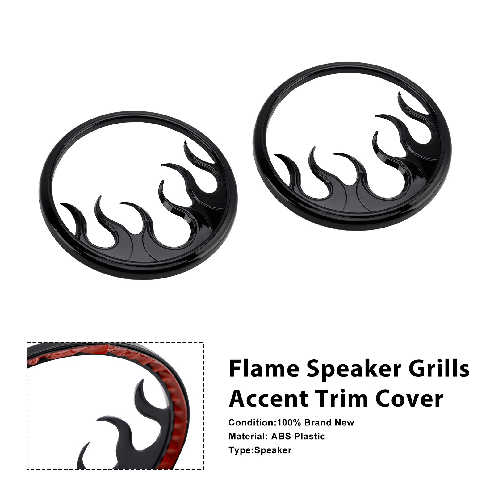 Flame Speaker Grills Decoratieve rand voor Touring Electra Glide Ultra Classic