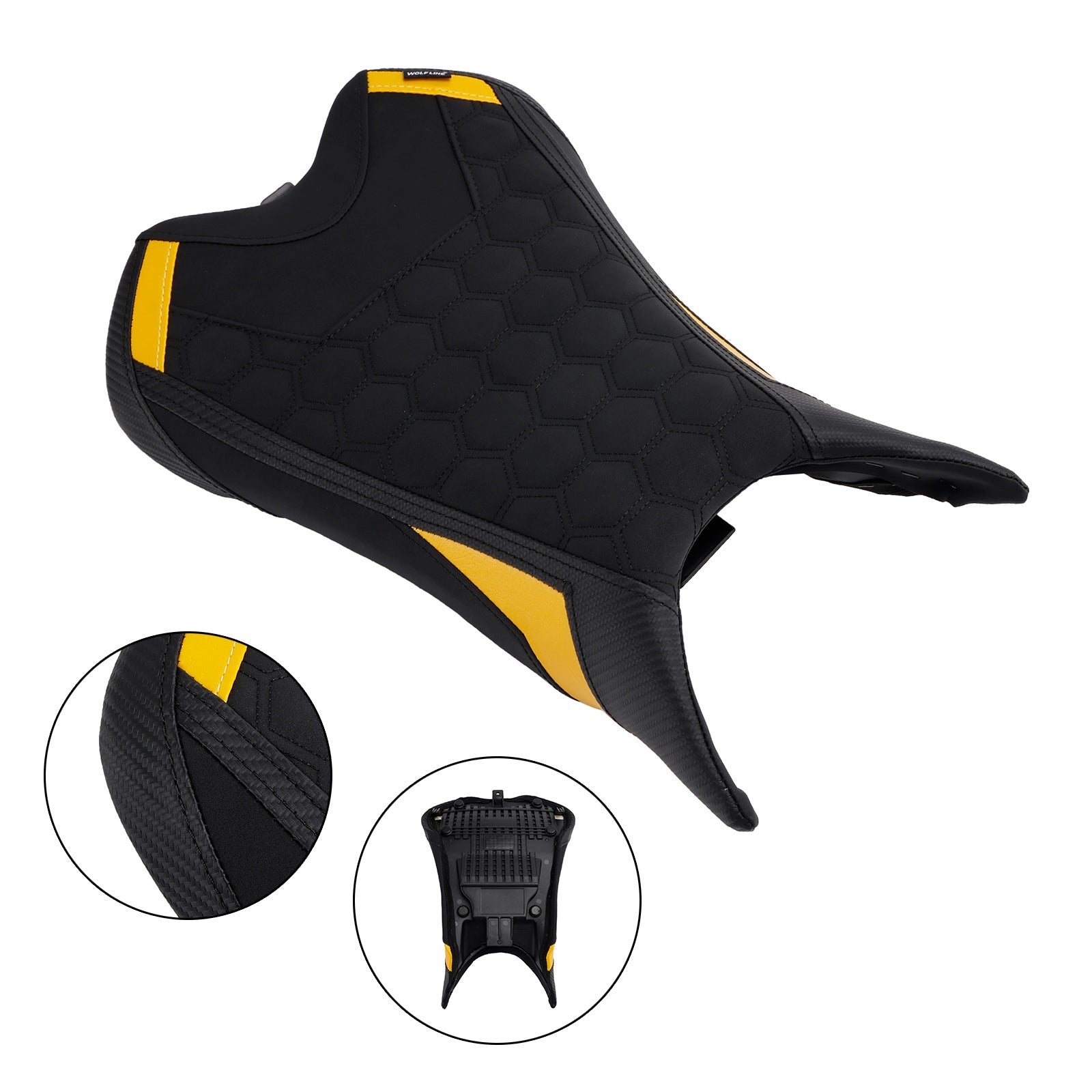 Coussin de siège conducteur avant Raider rouge pour Street Triple 765R/RS (2023-2025).