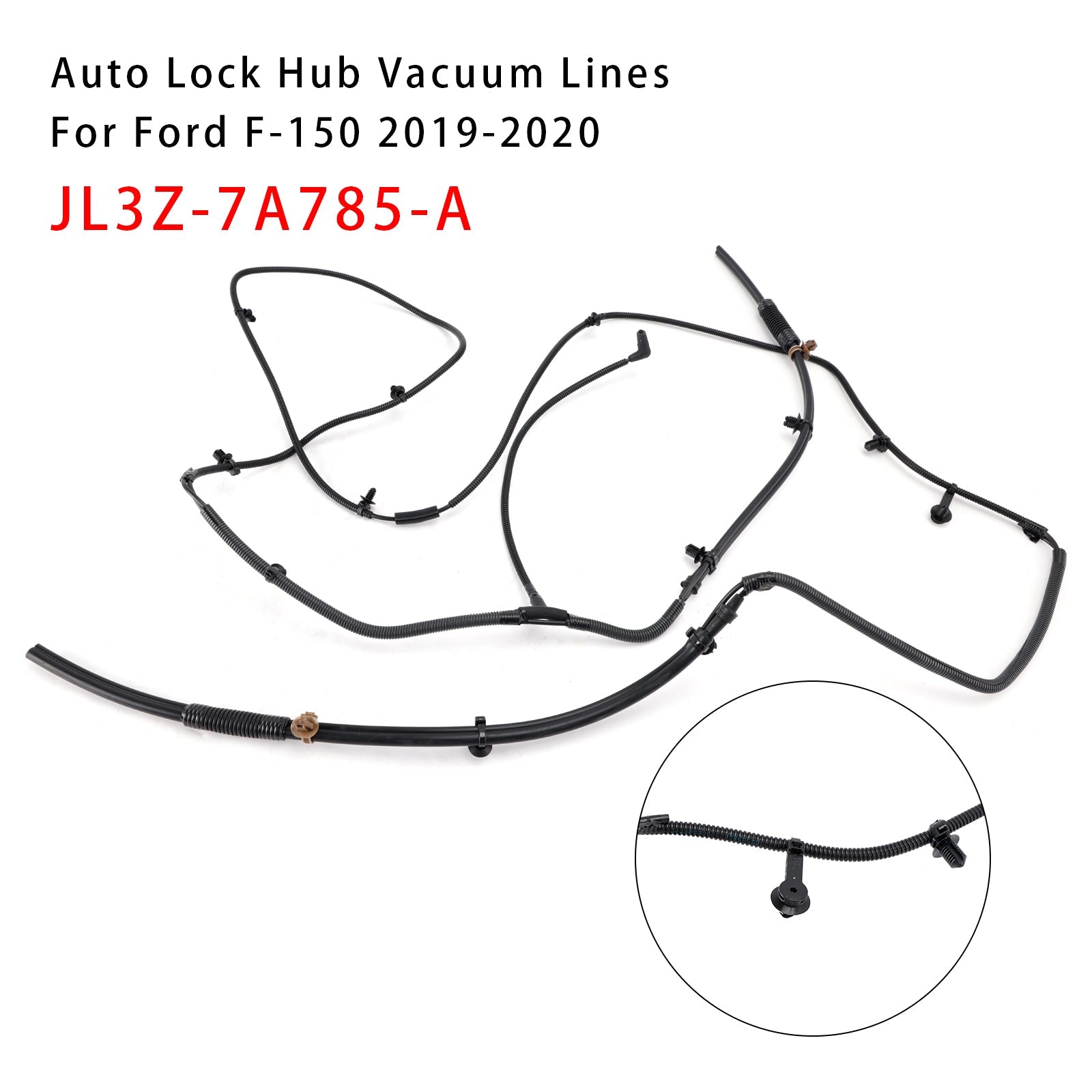 Conduites de dépression pour moyeu à verrouillage automatique, essieu avant 4x4 4WD pour Ford F-150 2019-2020