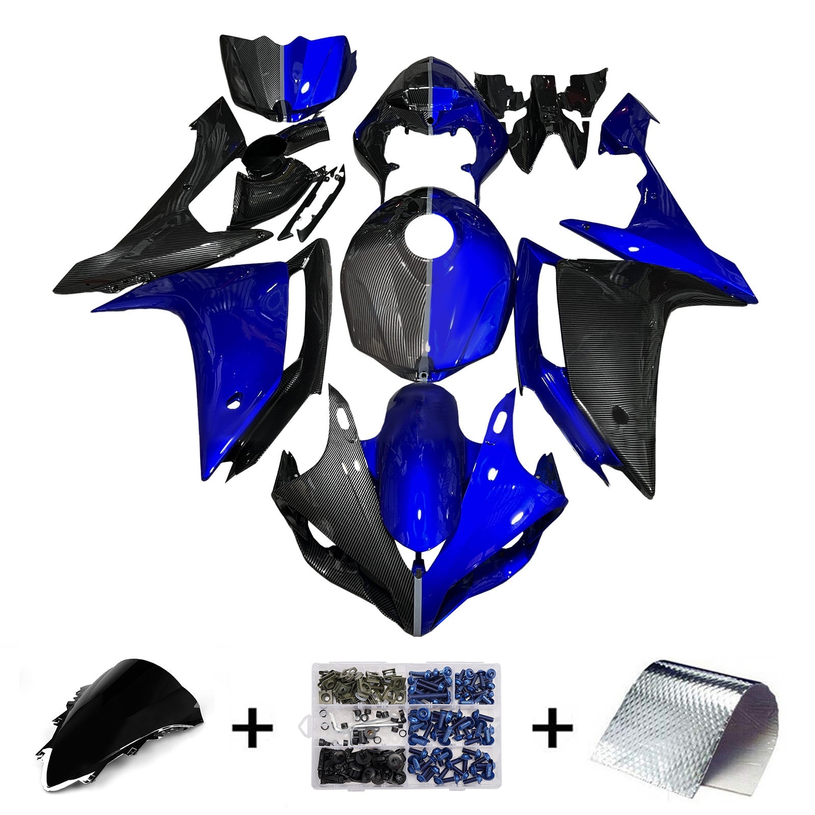 Kit carenatura iniettata in plastica ABS per Yamaha YZFR1 YZF-R1 2007-2008