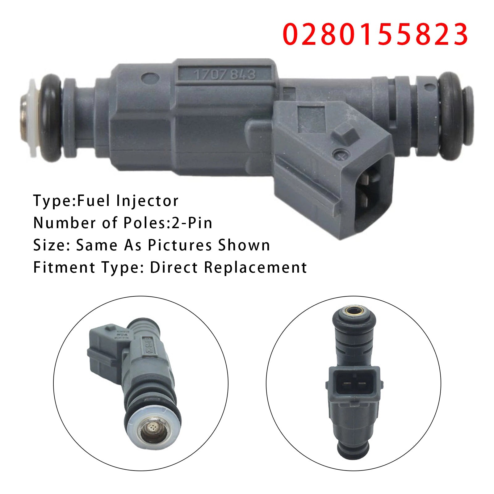 1 injecteur de carburant pour BMW X5 E39 E38 E53 Land Rover Range Rover MK3 0280155823