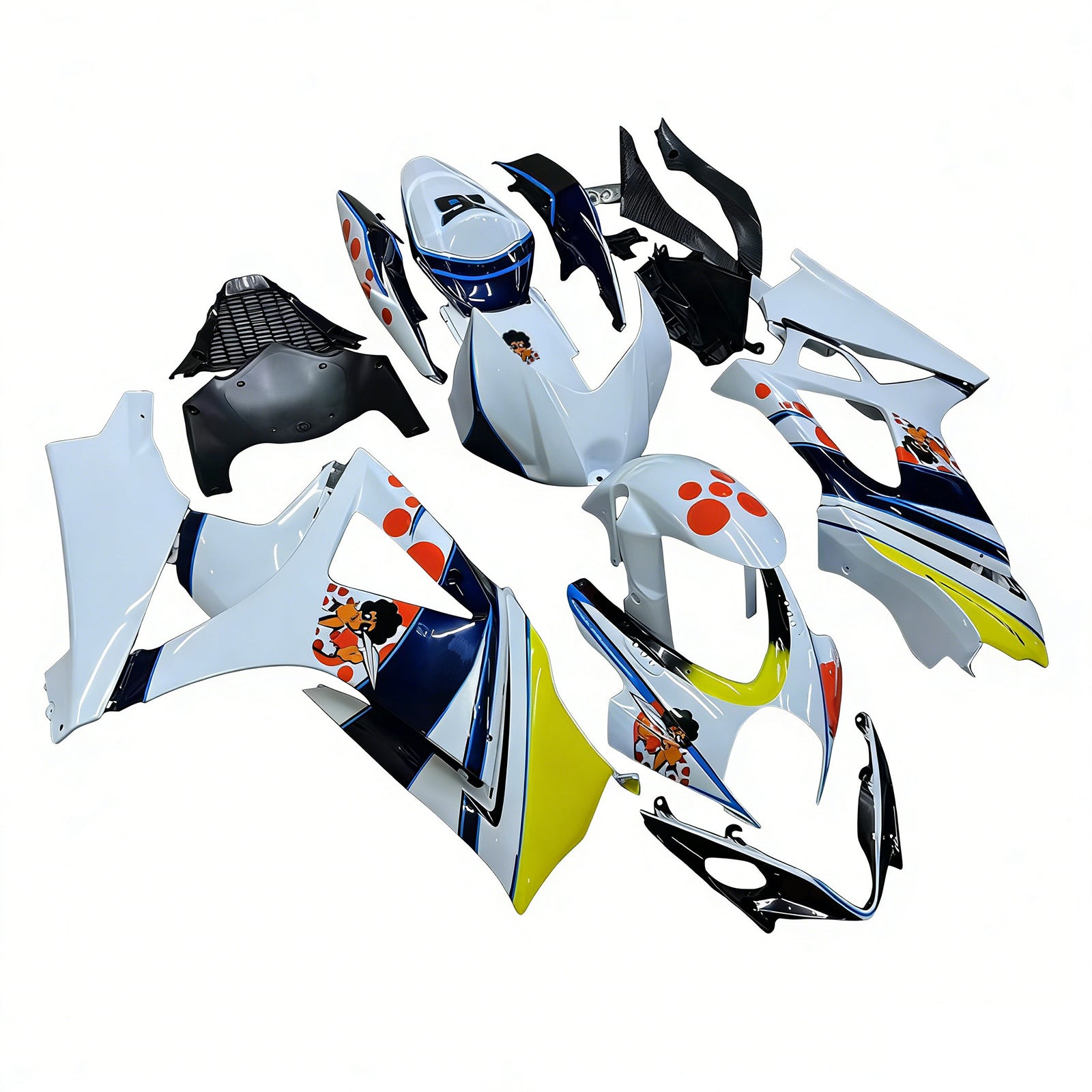 Kit de carénage par injection, carrosserie en plastique ABS, compatible avec Suzuki GSXR1000 2007-2008