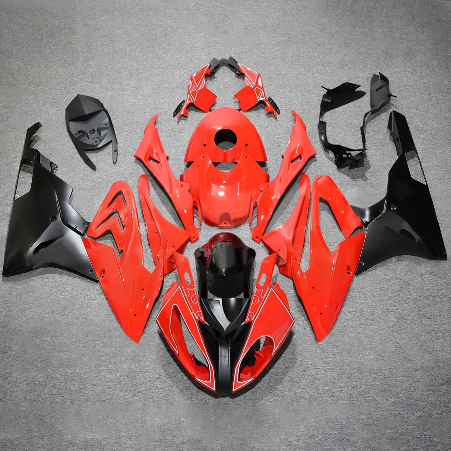Kit de carénage injecté en plastique ABS pour BMW S1000RR 2017-2018