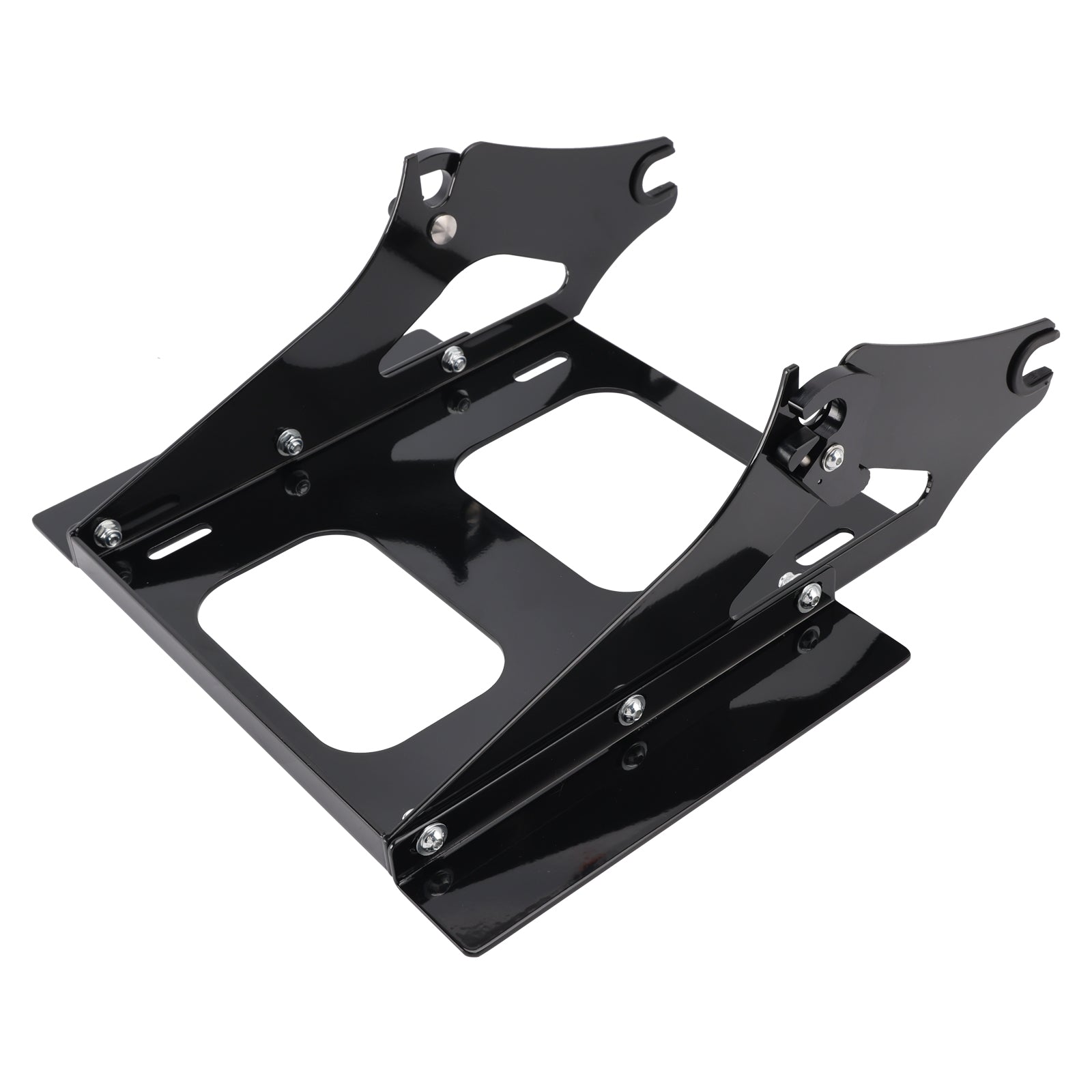 Porte-bagages amovible noir pour deux personnes, compatible avec les modèles Touring FLHR, FLHX et FLTRX (2009-2025).