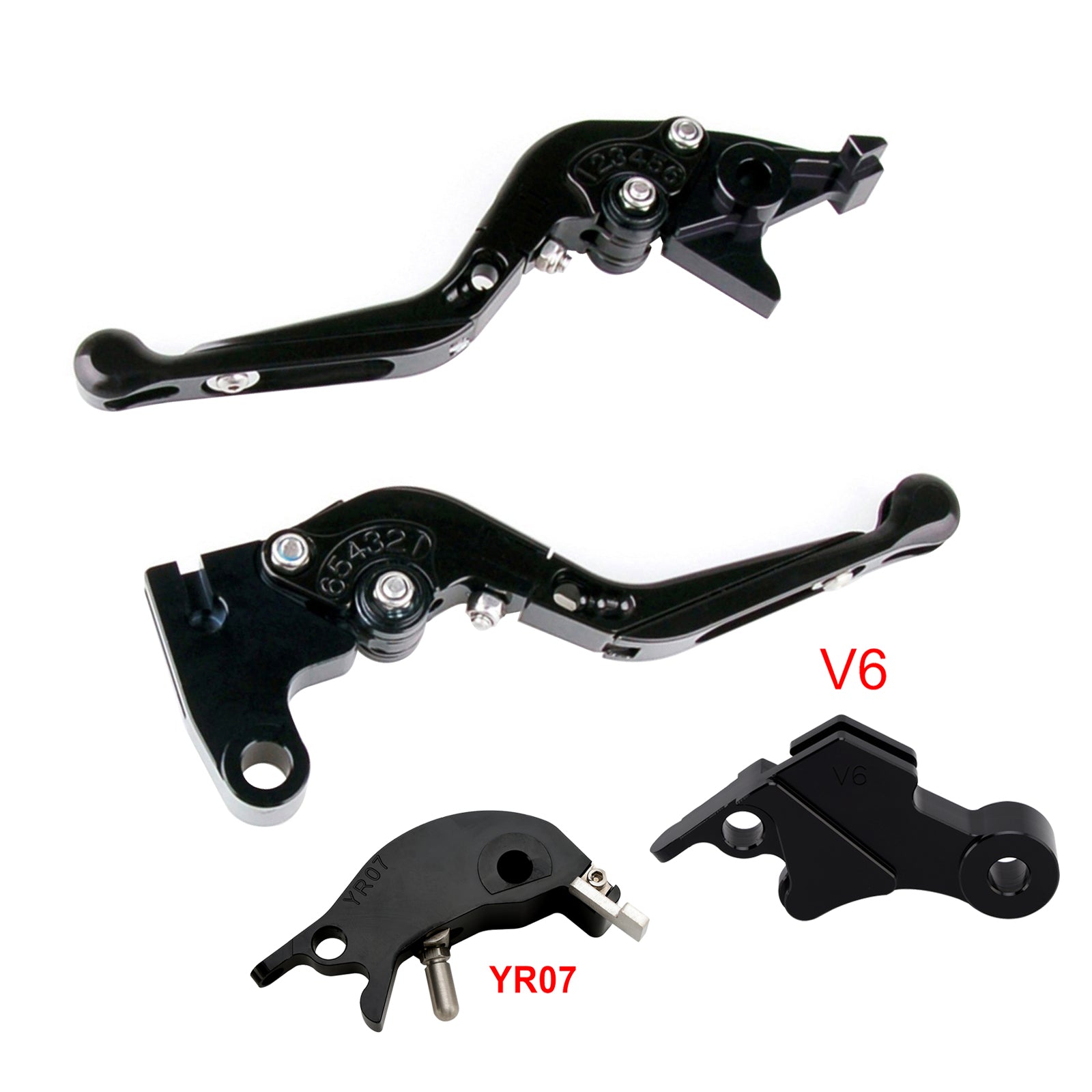 Levier de frein et d'embrayage réglable compatible avec YAMAHA XSR900 XSR900GP MT-09 MT-09SP 24-25