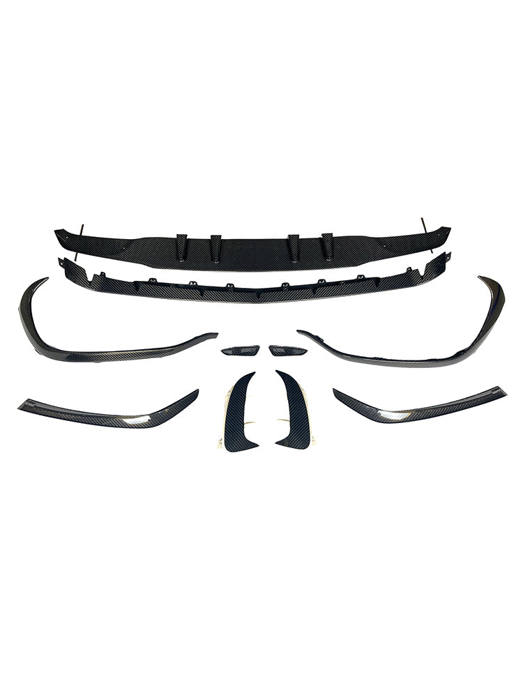 Kit carrosserie en fibre de carbone pour pare-chocs avant, compatible avec Mercedes-Benz Classe A W177 A45 (2019-2023) et W177 A45S.