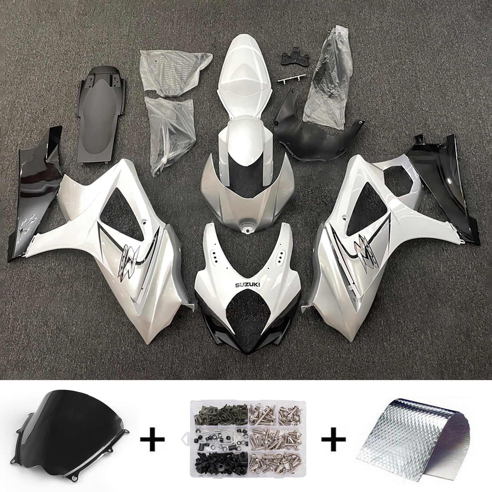 Komplet oklepa z vbrizgano ABS plastiko za Suzuki GSXR1000 2007-2008 K7
