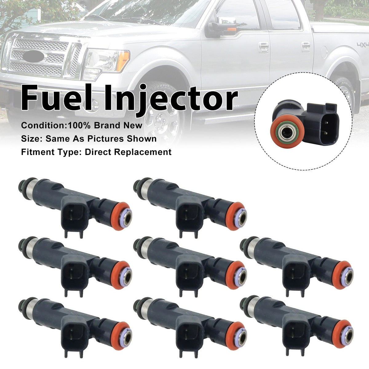 8 injecteurs de carburant AL3E-F7A pour Ford F350 Super Duty 6.2L V8 (2011-2015)