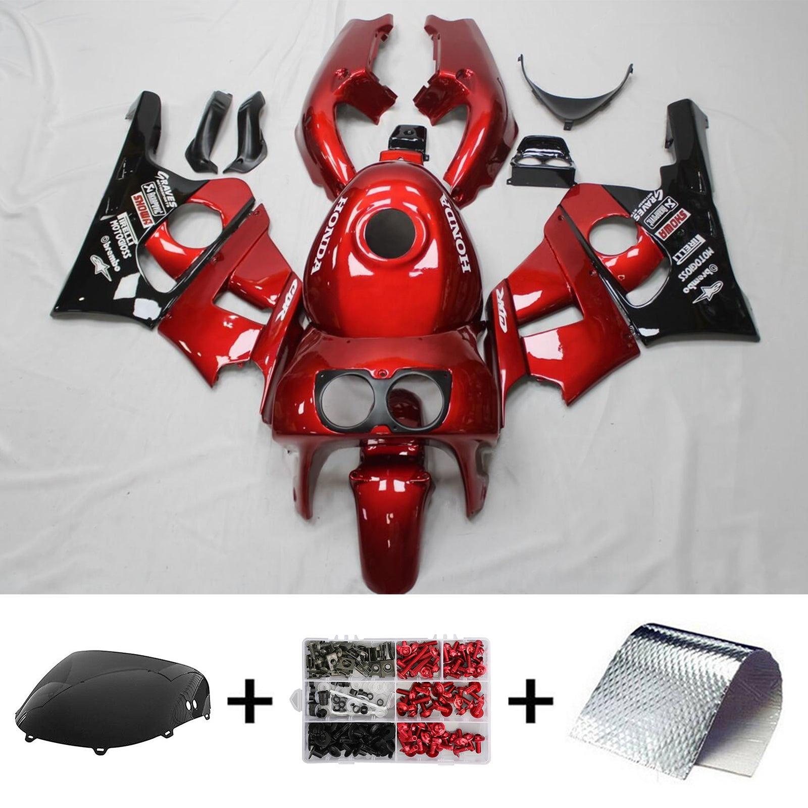 1990-1999 Honda CBR400RR NC29 Kit de carénage injection de carrosserie en plastique Abs