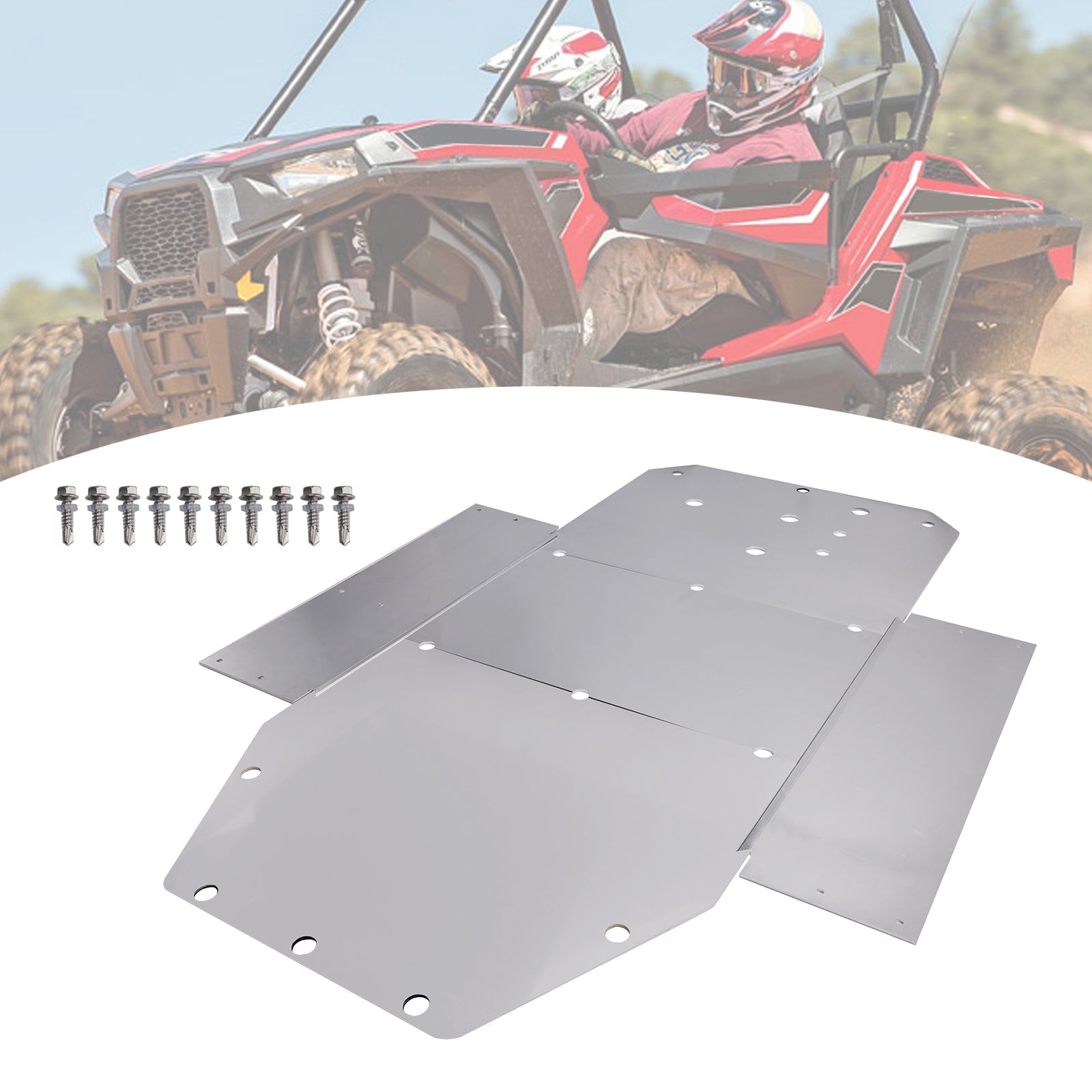 Plaque de protection de châssis en aluminium pour Polaris RZR 800 2008-2014 et S 900 2015-2016