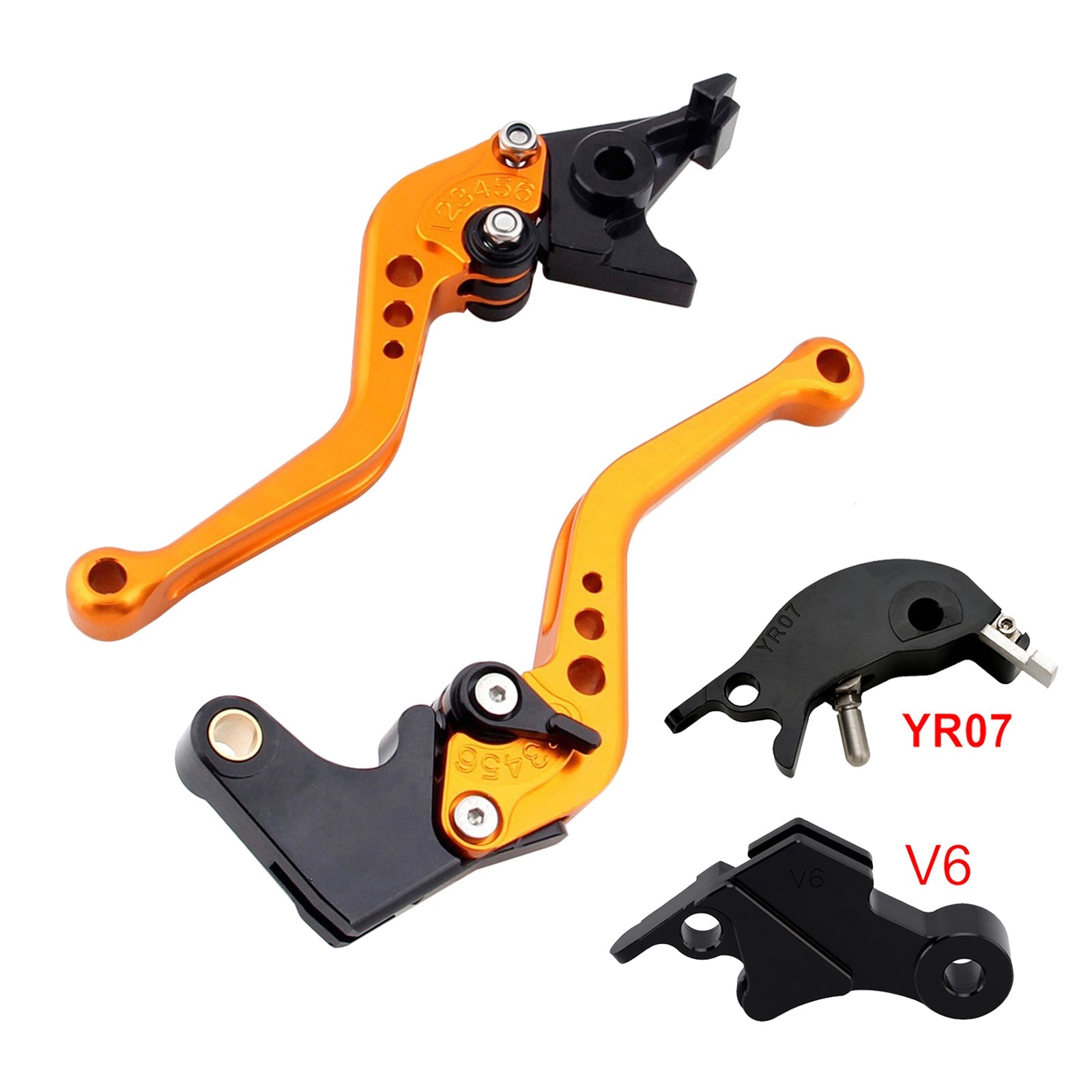 Nouveau levier de frein et d'embrayage court compatible avec YAMAHA XSR900 XSR900GP MT-09 MT-09SP 24-25