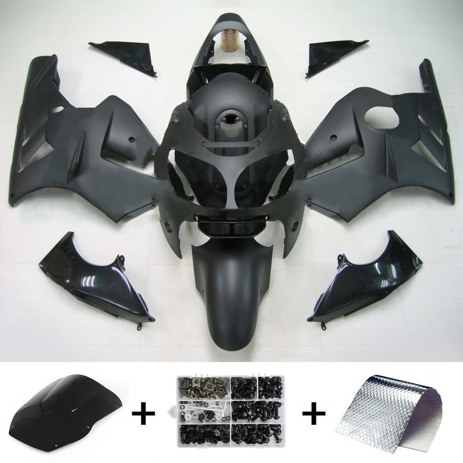 Kit de carenado de inyección de carrocería de plástico ABS para Kawasaki ZX12R 2000-2001