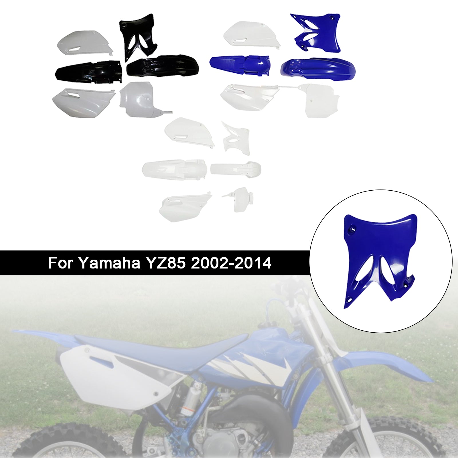 Kit de carénage de garde-boue en plastique pour Yamaha YZ85 2002-2014