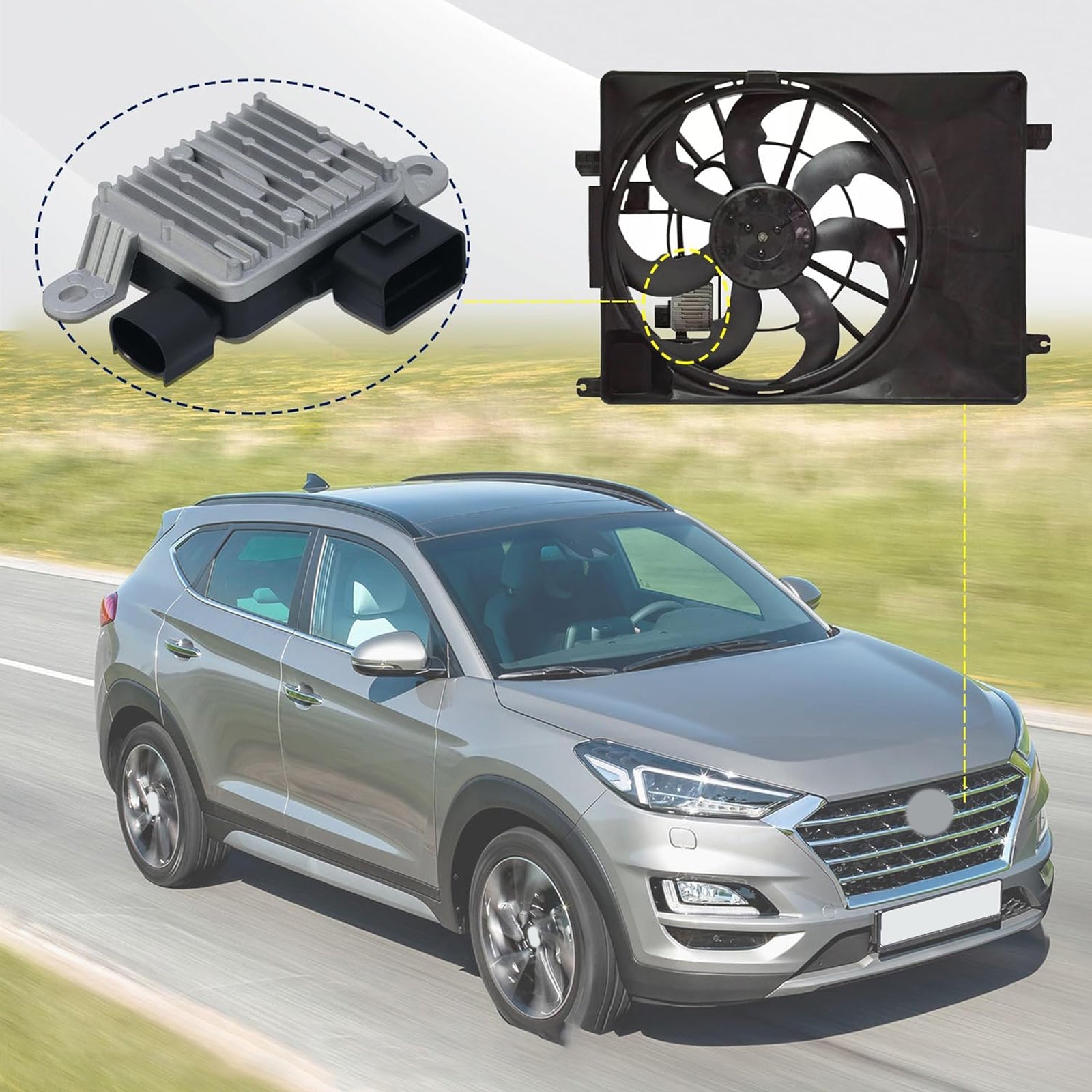 Jäähdyttimen tuulettimen ohjausmoduuli Tucson Kia Sportage 2.4L 16-20 25385D3500