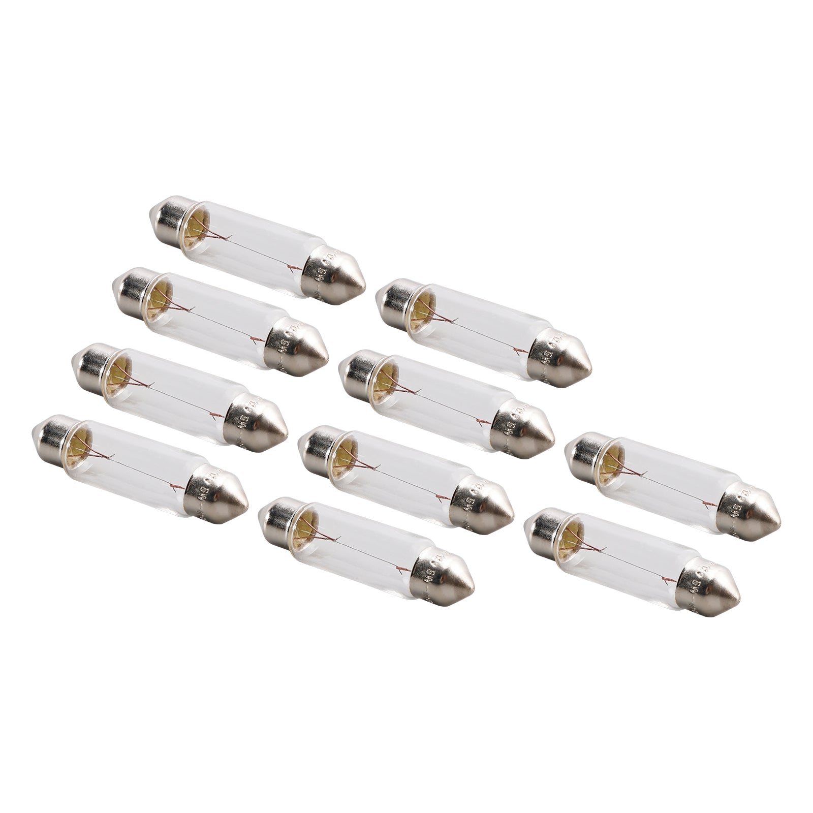 Lot de 10 ampoules tubulaires pour éclairage de voiture C5W SV8.5 43 mm 6413 12 V 5 W pour OSRAM