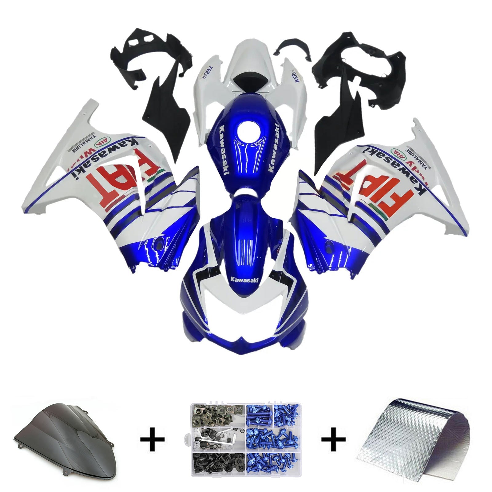 Kit de carénage d'injection Kawasaki EX250 Ninja250R, carrosserie en plastique, 2008 – 2012