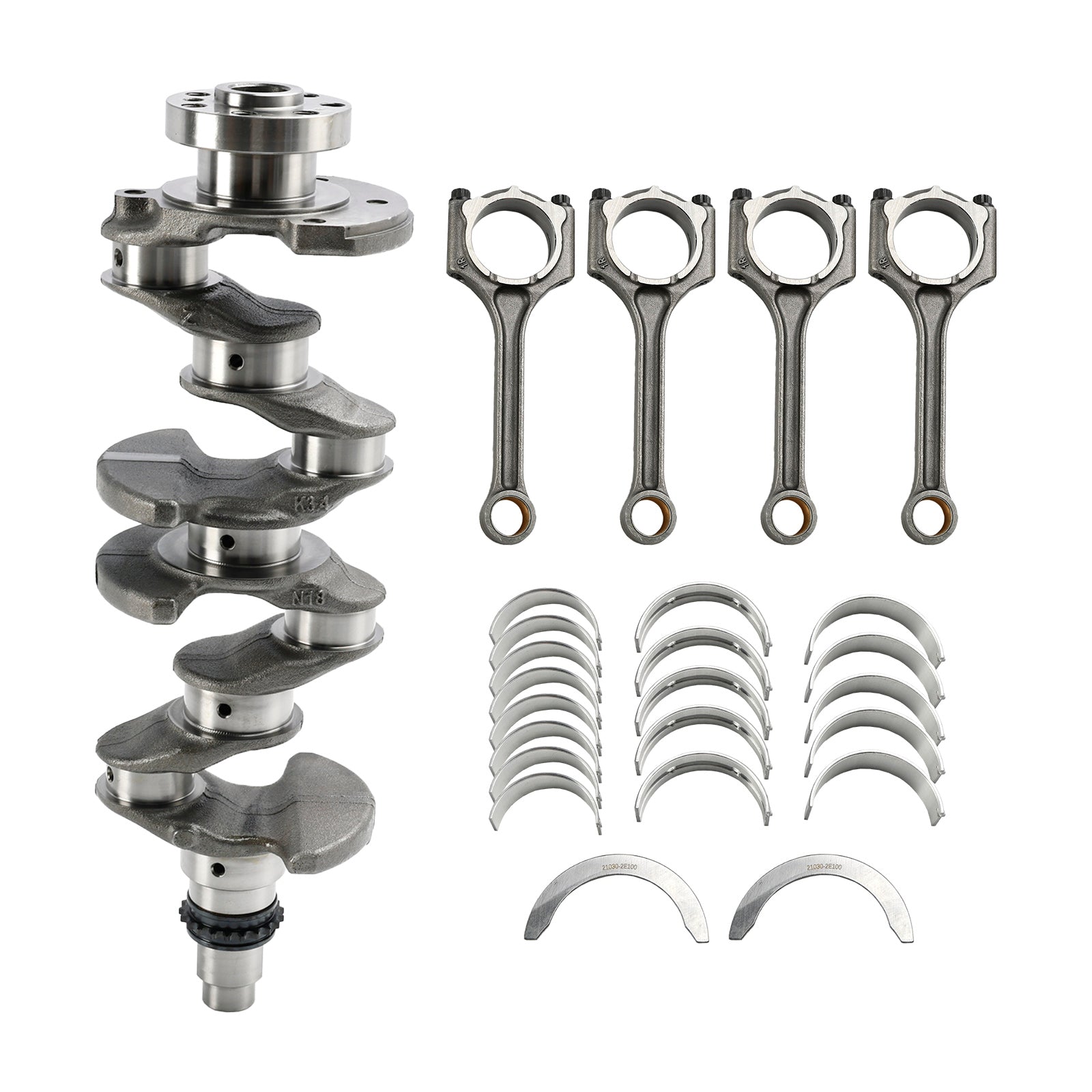 Ensemble vilebrequin, bielles et roulements pour moteur Hyundai Elantra (MD) G4NB 1,8 L 2010-2015 622V62EH00