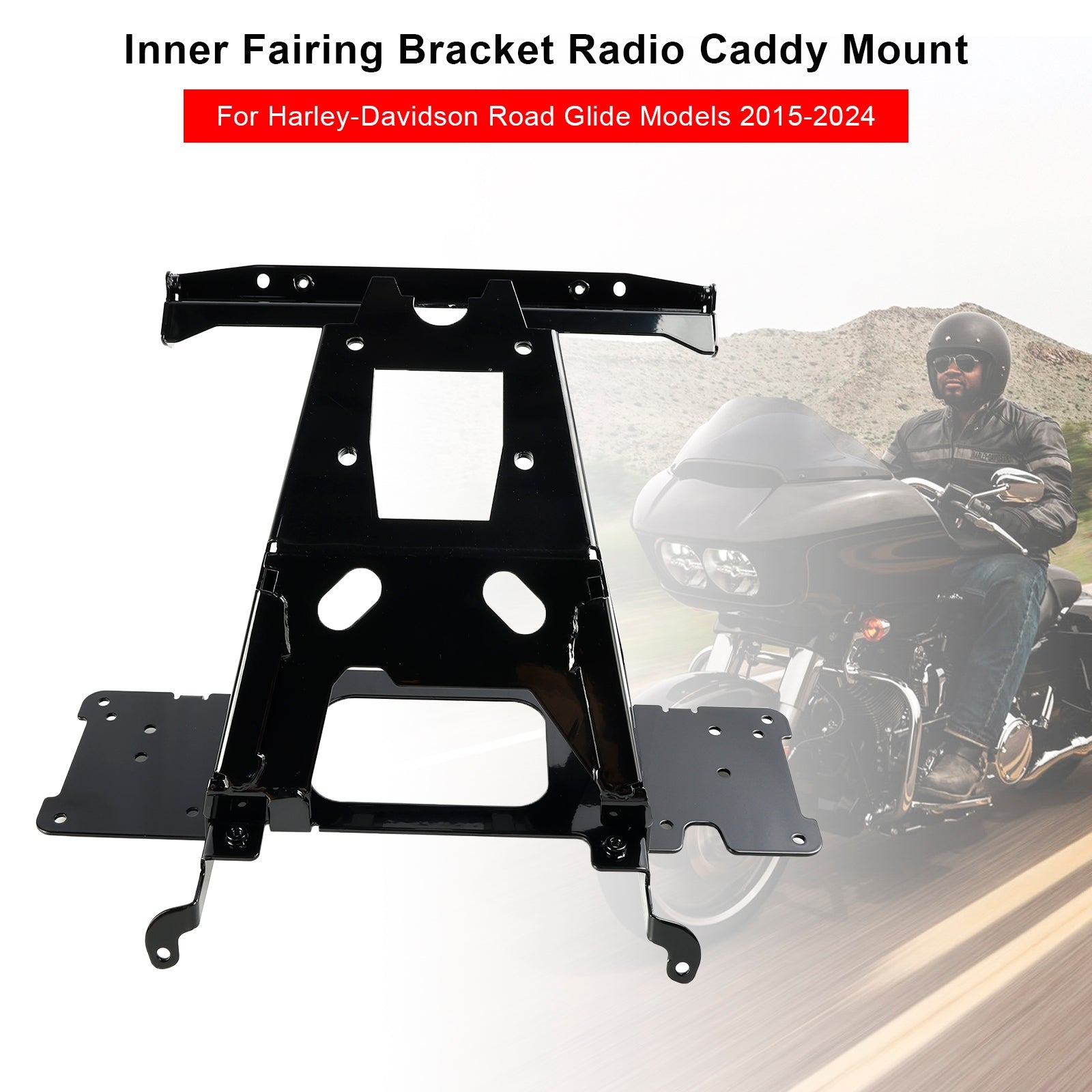 Support de carénage intérieur pour support de radio pour modèles Harley-Davidson Road Glide 2015-2024