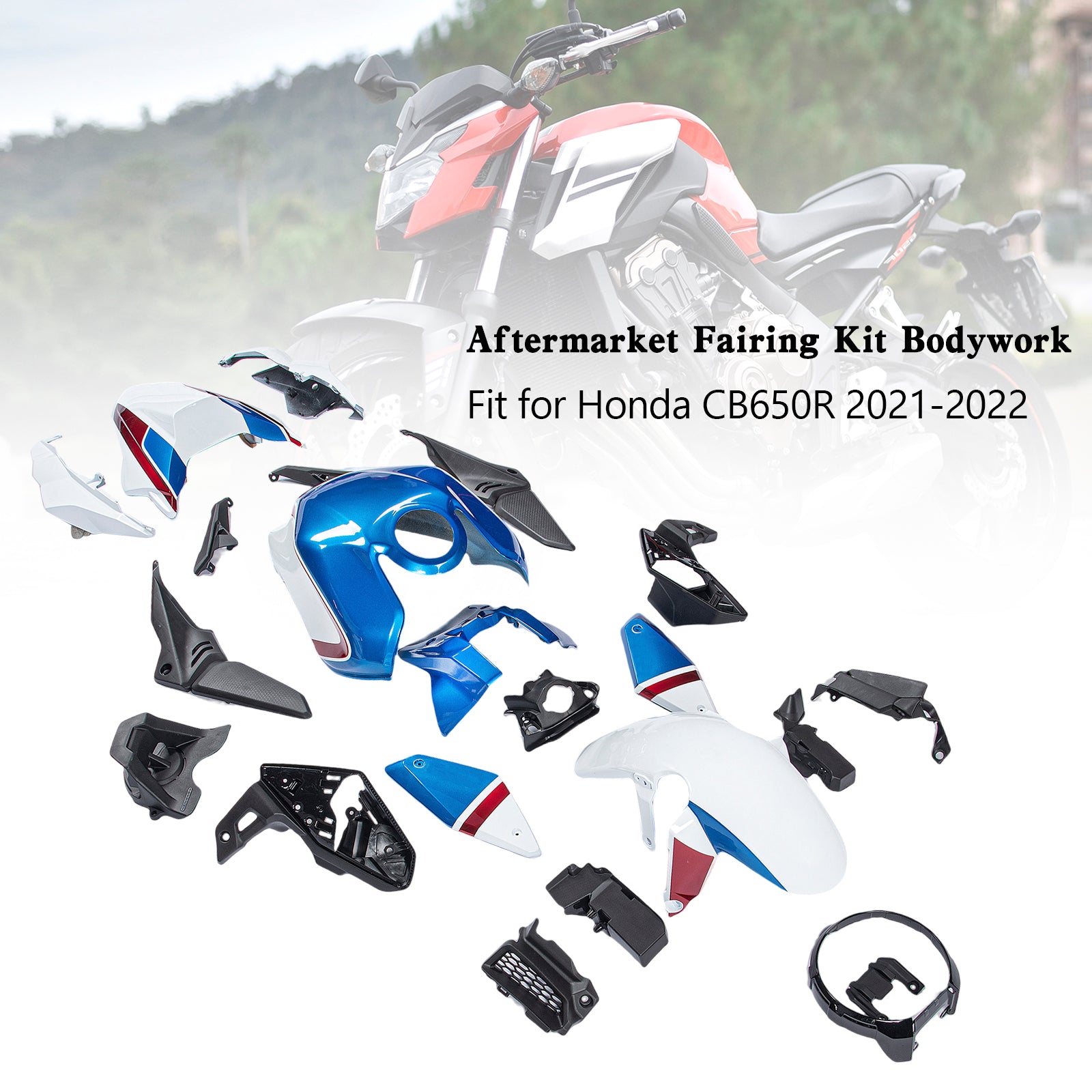 Carénage de moulage par injection en plastique ABS adapté pour Honda CB 650 R CB650R 2021-2023 12#